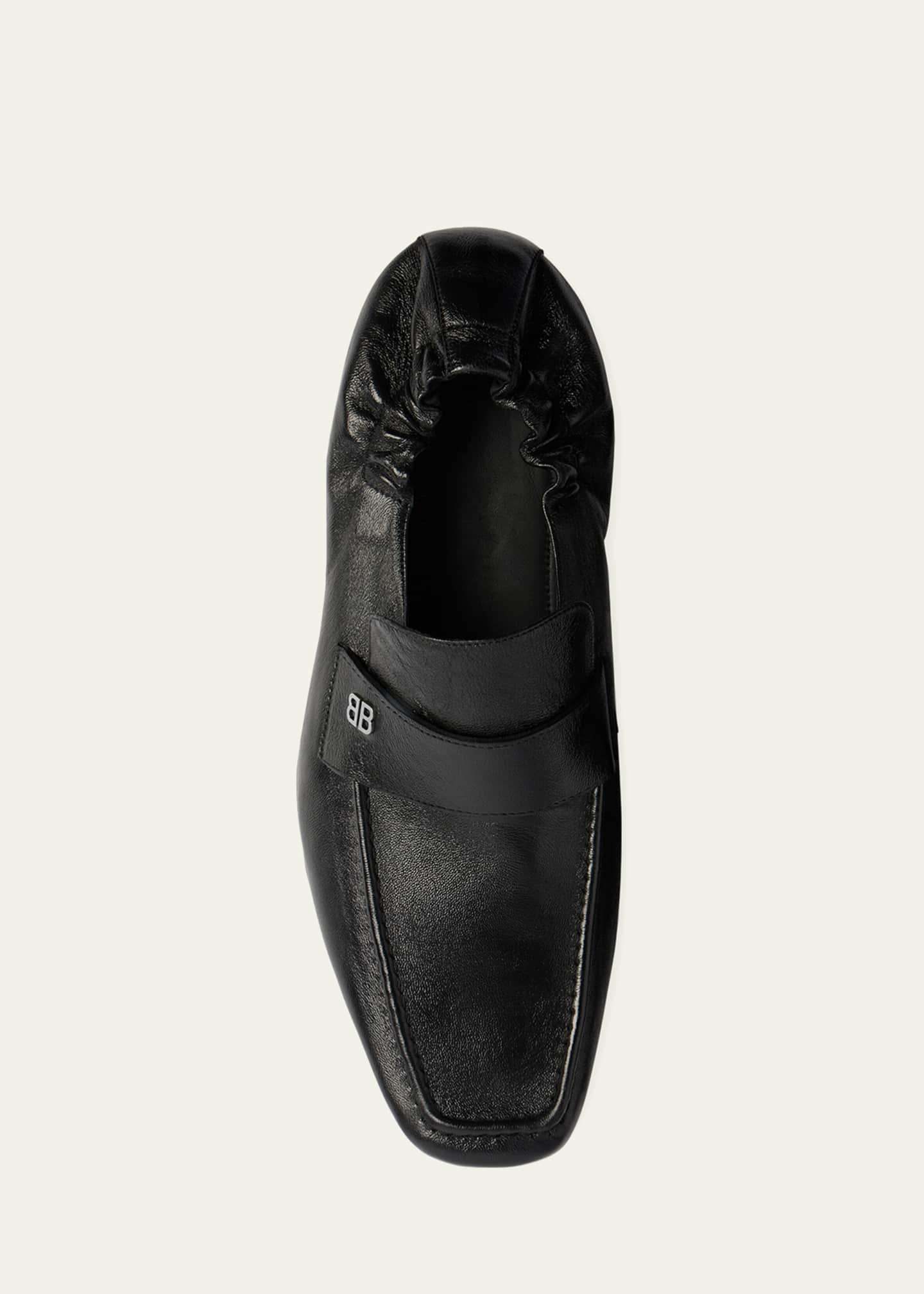 Balenciaga Men's Palermo BB Goatskin Loafers - Bergdorf Goodman
