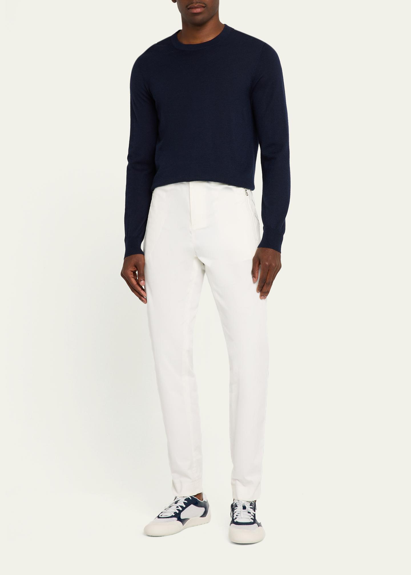 Prada Men's Speedrock Leather and Mesh Sneakers - Bergdorf Goodman