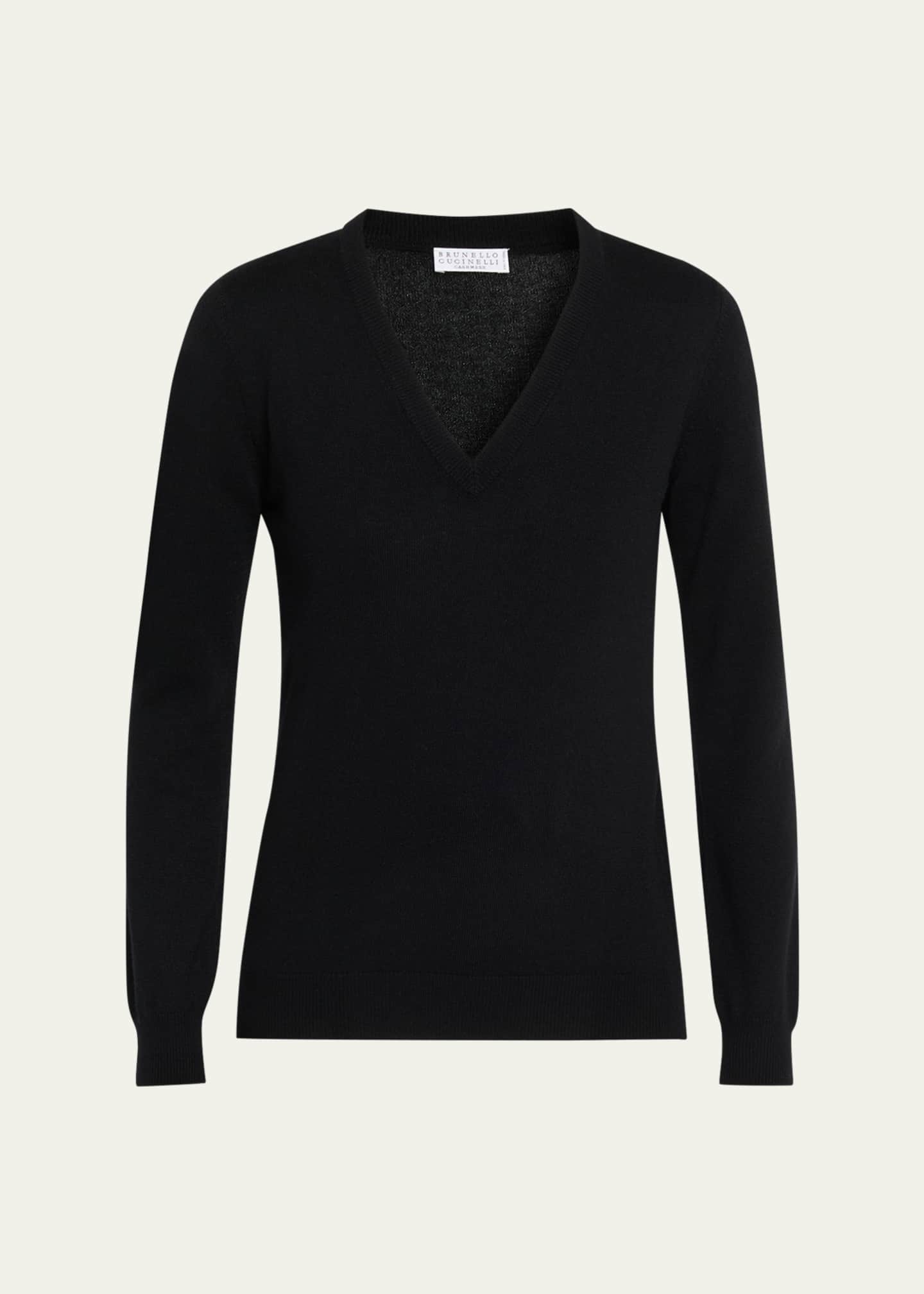 Brunello Cucinelli V-Neck Cashmere Sweater - Bergdorf Goodman
