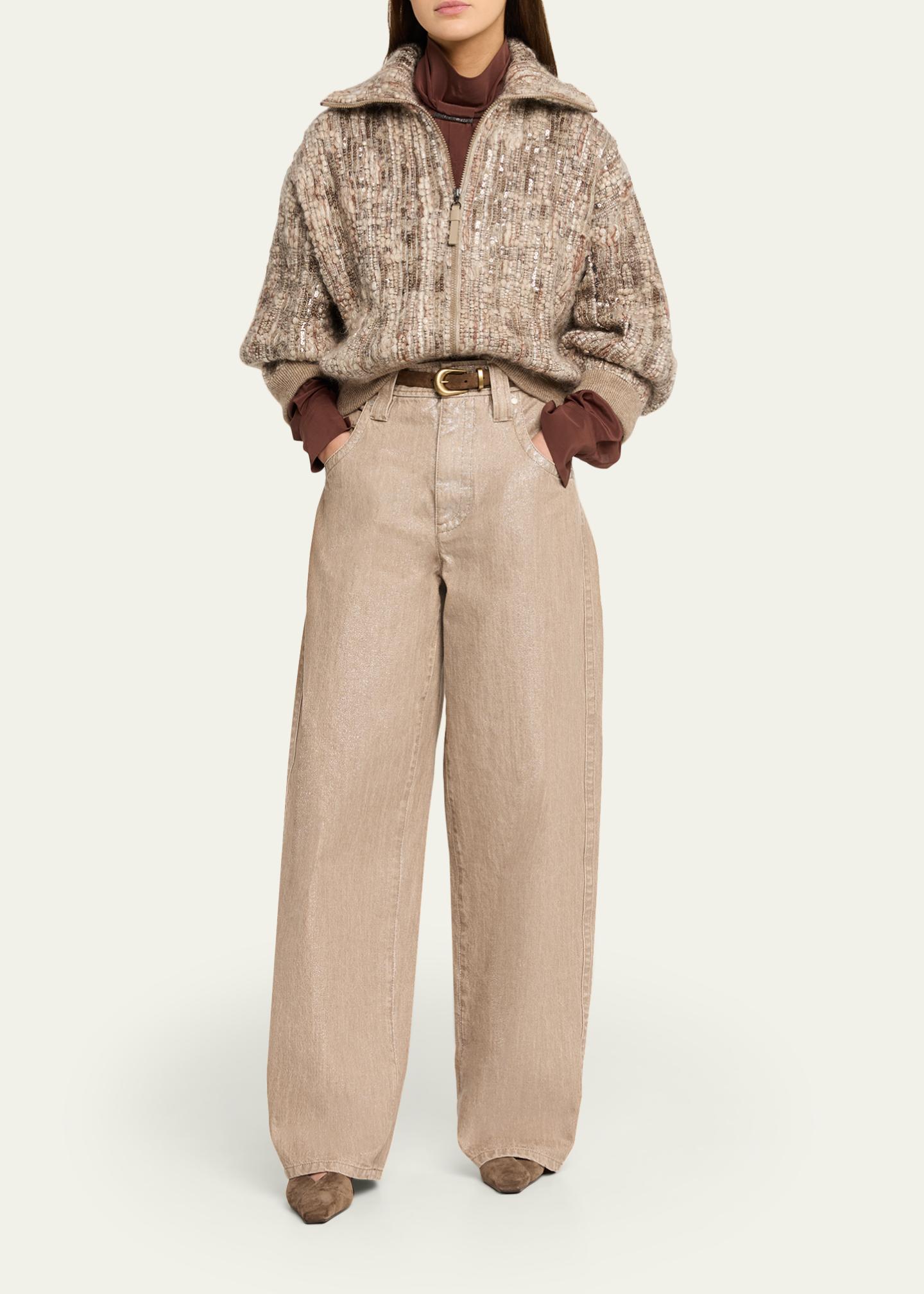 Brunello Cucinelli Shimmer Denim Pants - Bergdorf Goodman