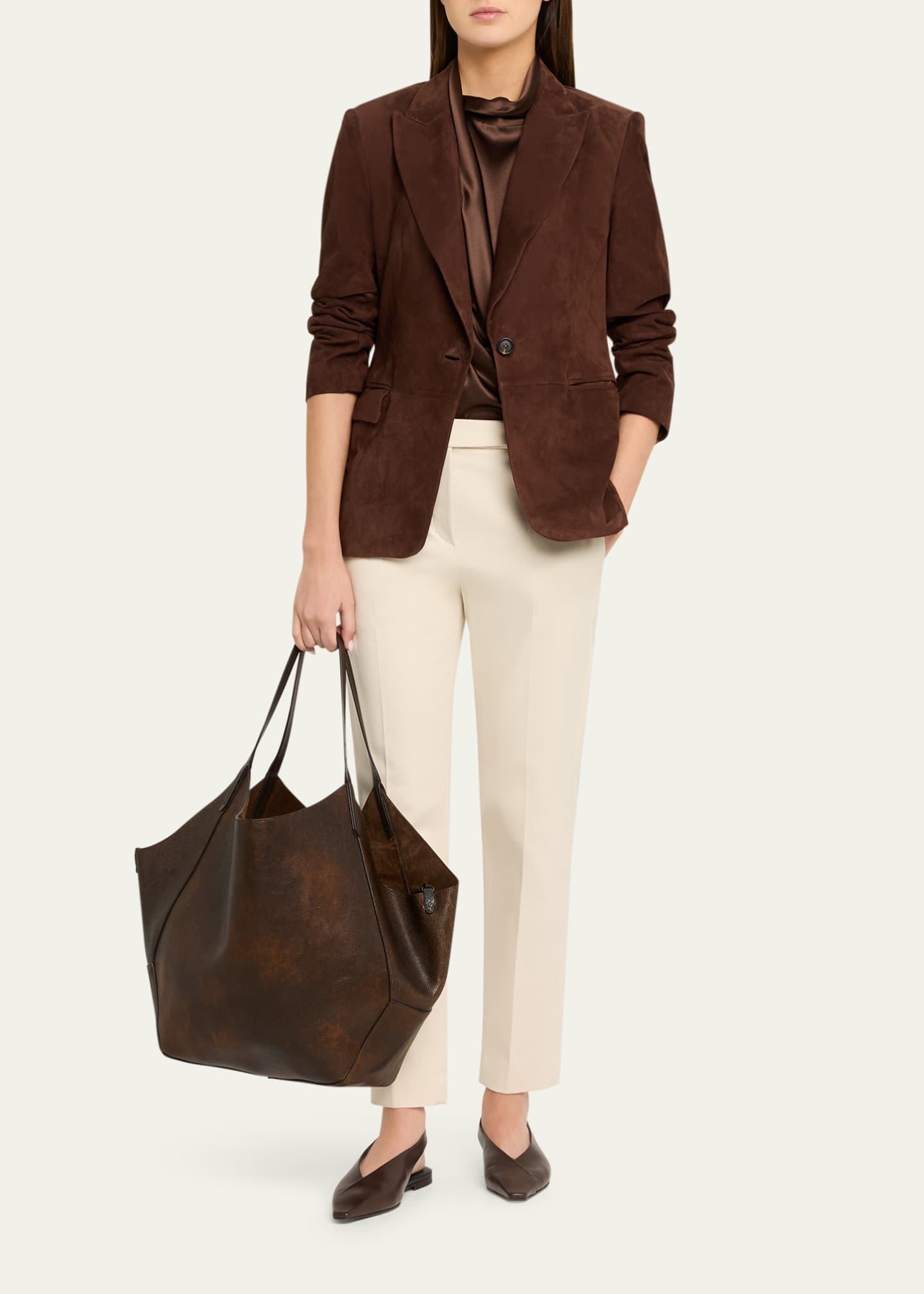 Brunello Cucinelli Silk Draped Sleeveless Blouse - Bergdorf Goodman