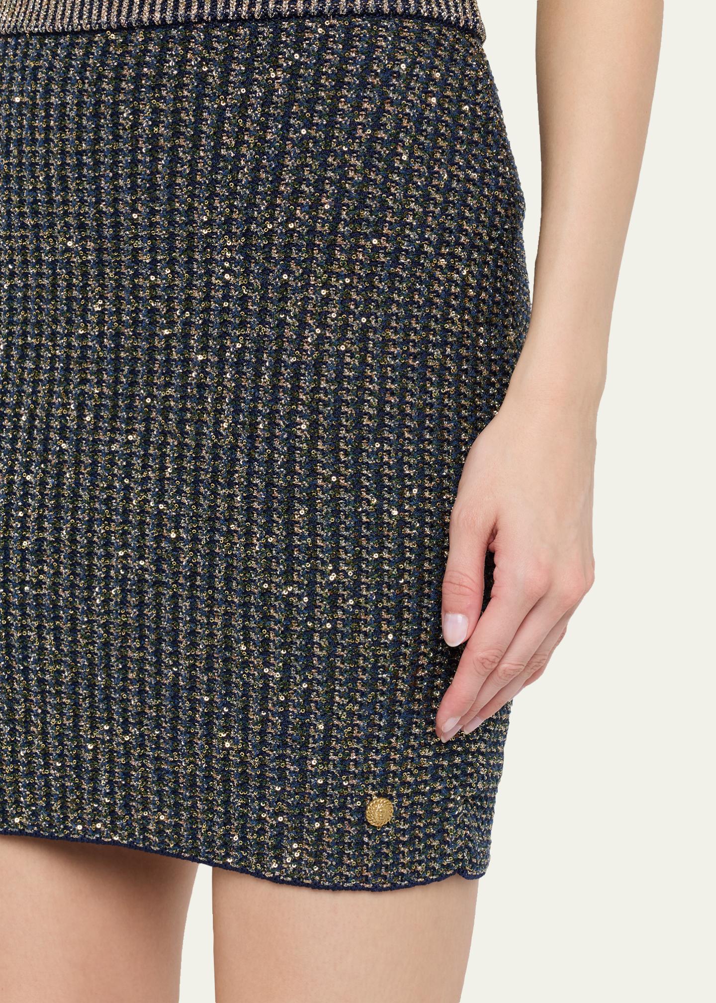 Balmain Glittered Tweed Mini Pencil Skirt - Bergdorf Goodman