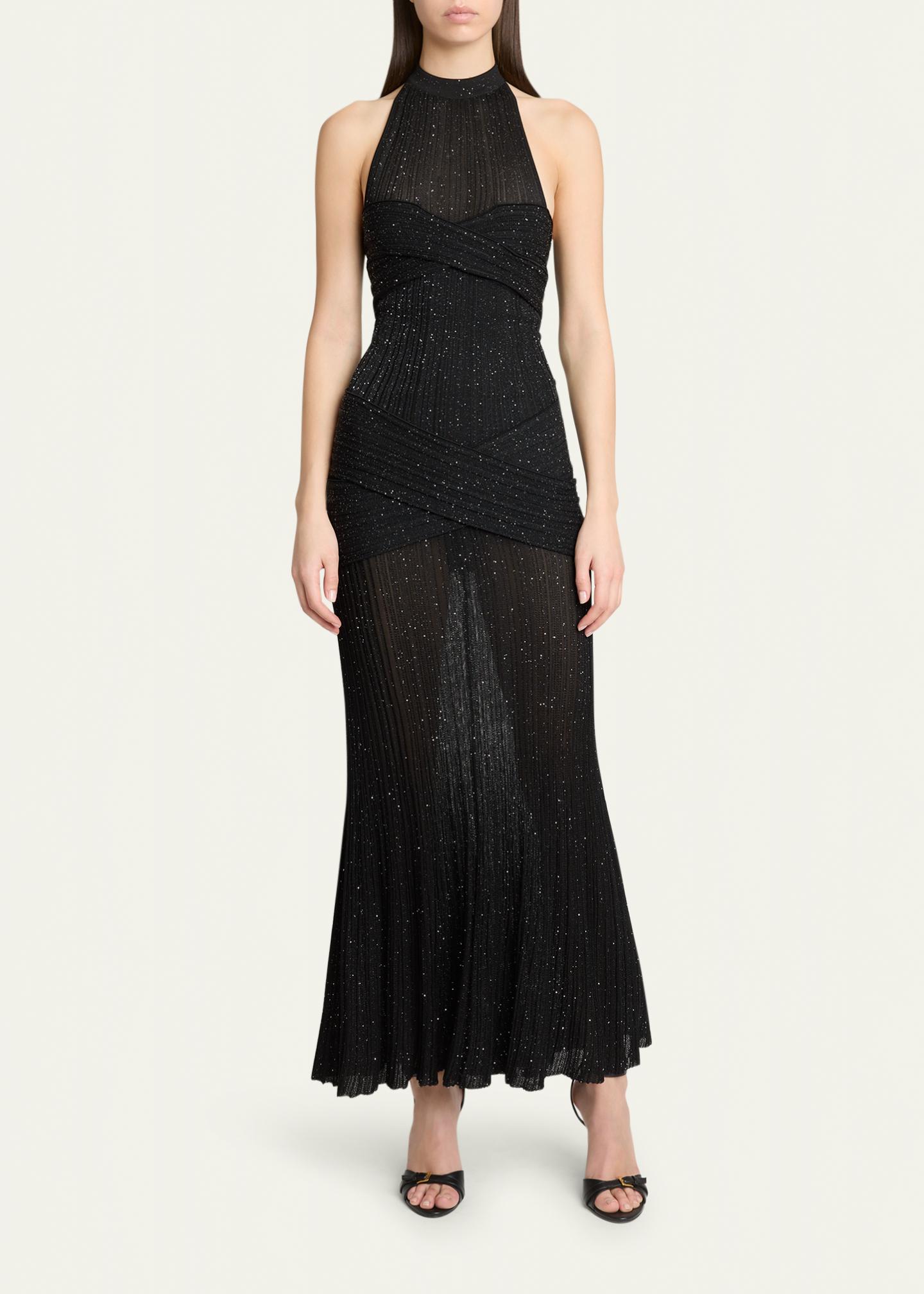 balmain halter neck dress Prom dress cheap