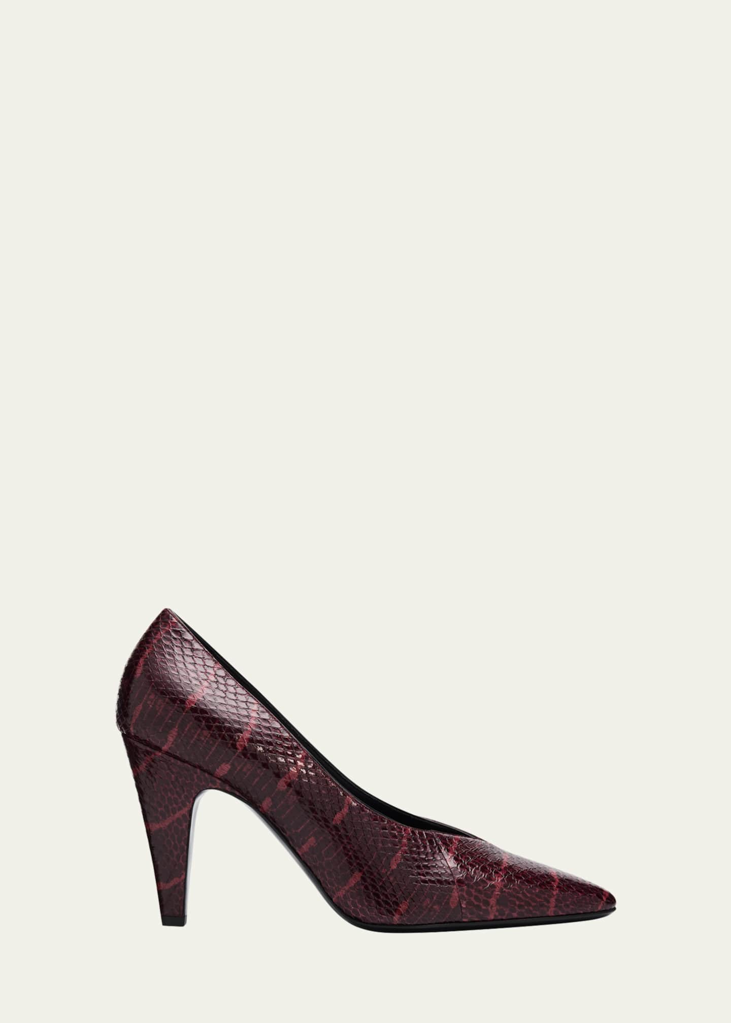 ALAIA 90mm Snake Leather Pumps - Bergdorf Goodman
