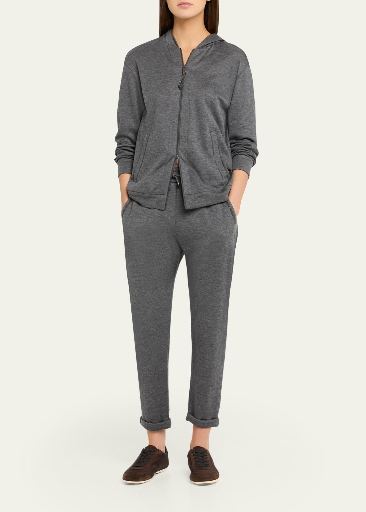 極美品★BRUNELLO CUCINELLI★ウエストゴム★モニーレ★パンツ Brunello Cucinelli Monili-Trim Sport Pants - Bergdorf Goodman