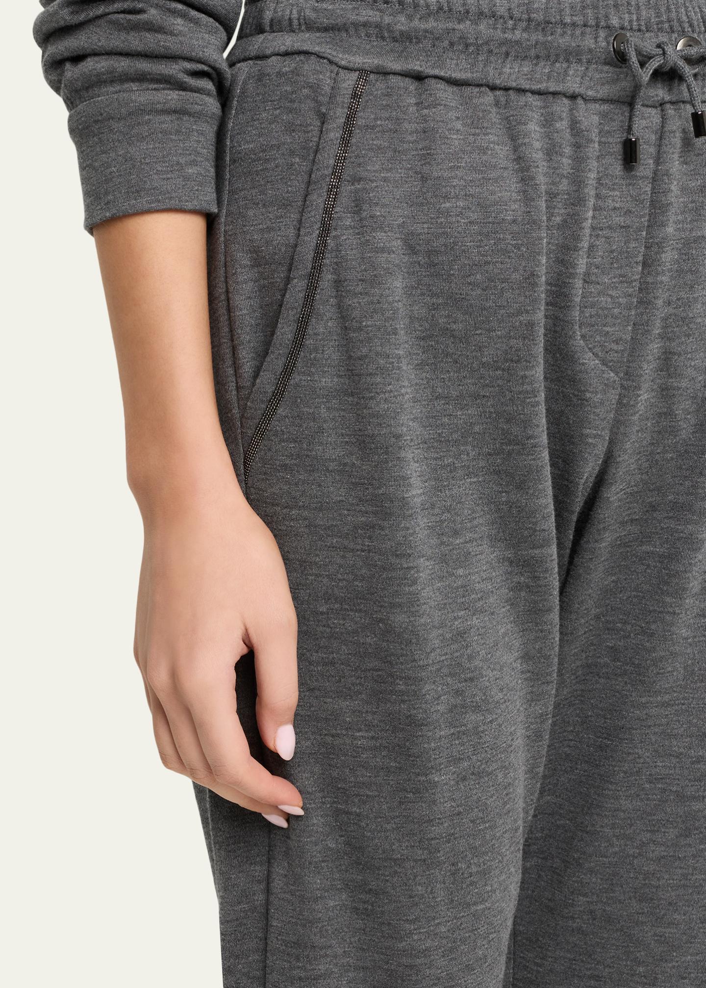 Brunello Cucinelli Monili-Trim Sport Pants - Bergdorf Goodman