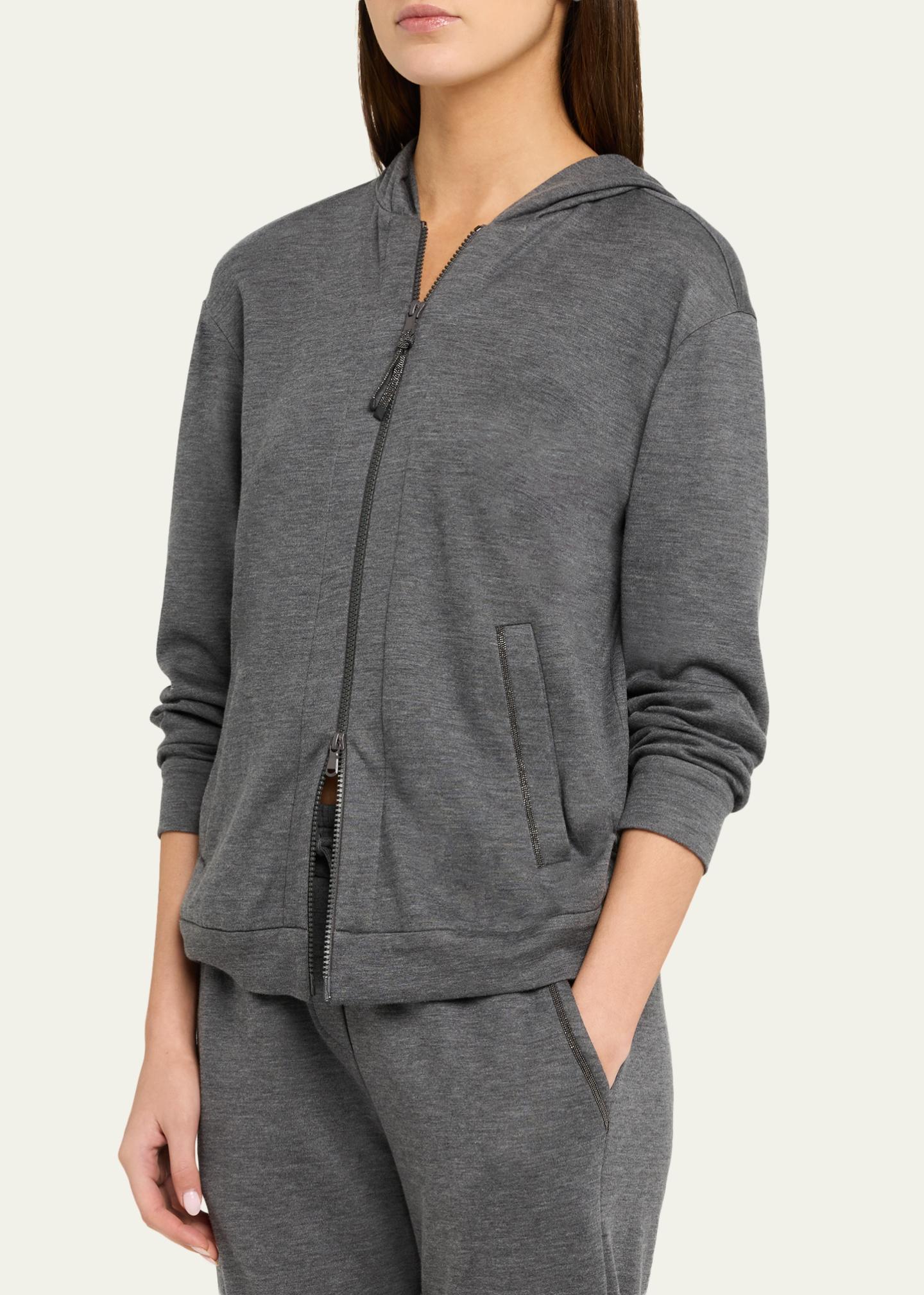 Brunello Cucinelli Monili-Trim Cardigan Sweatshirt - Bergdorf Goodman