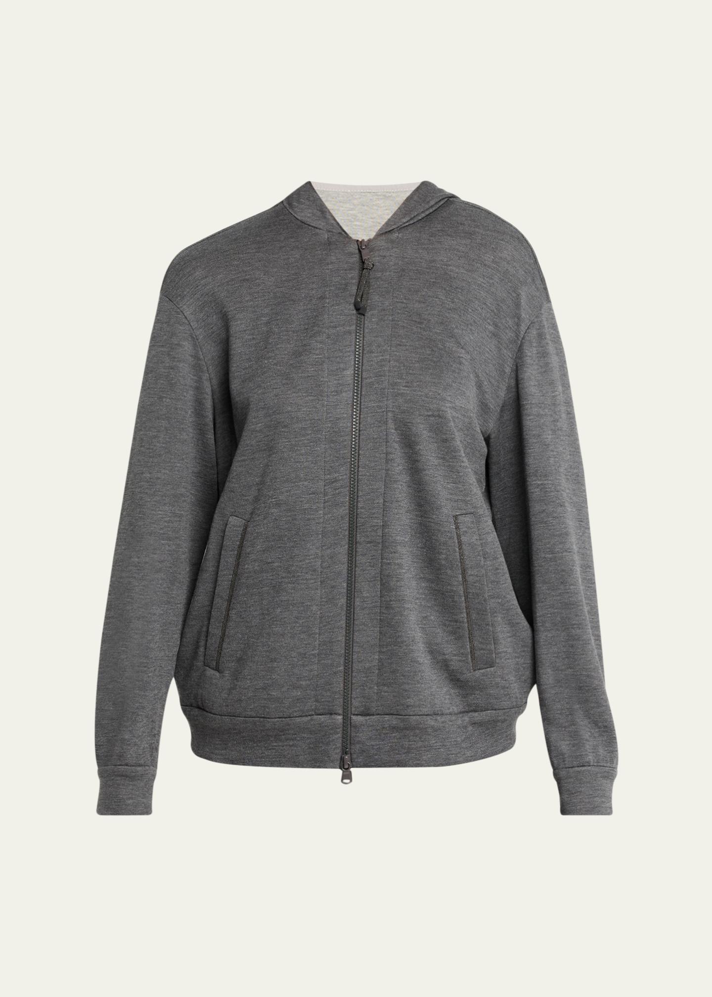Brunello Cucinelli Monili-Trim Cardigan Sweatshirt - Bergdorf Goodman