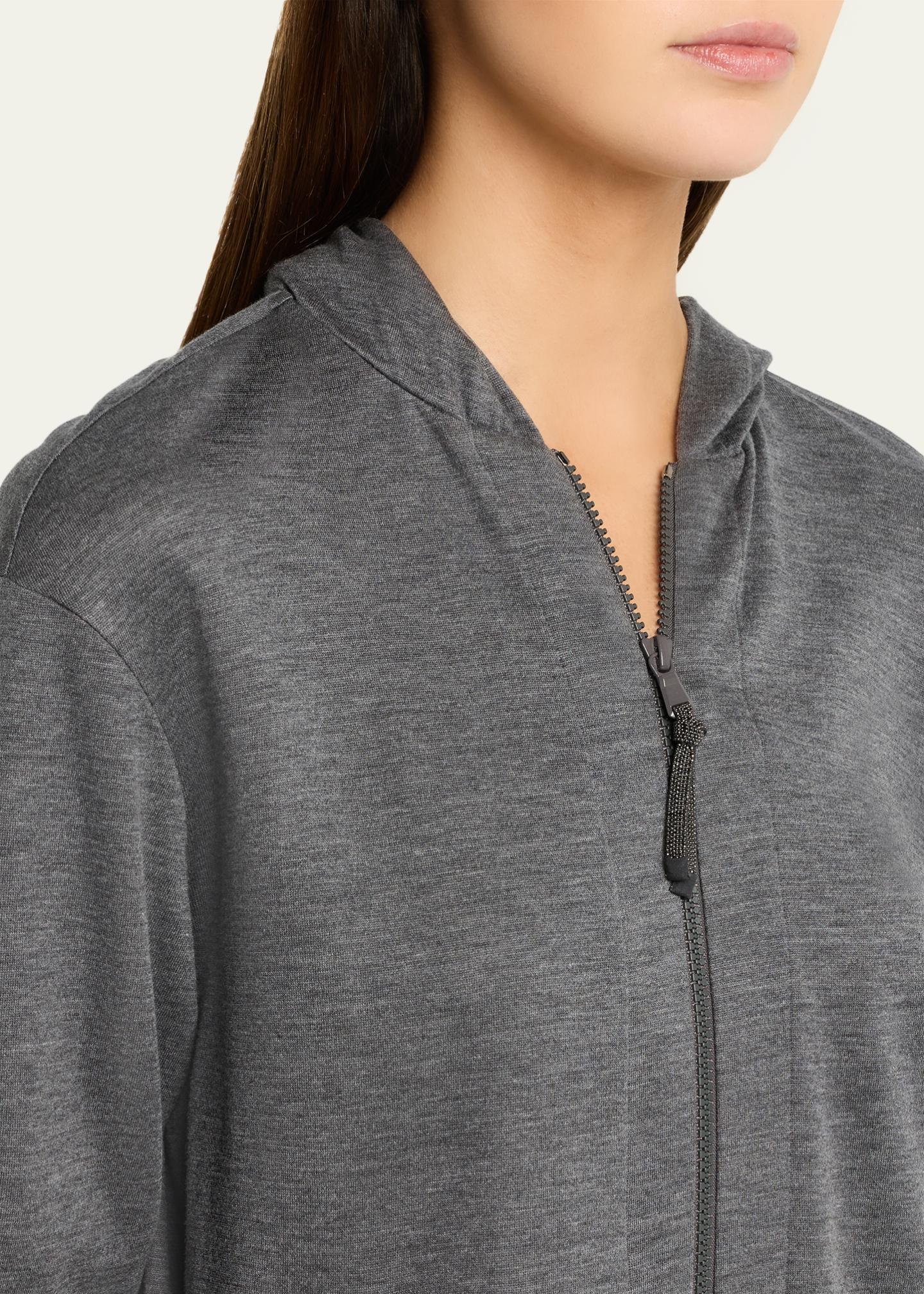 Brunello Cucinelli Monili-Trim Cardigan Sweatshirt - Bergdorf Goodman