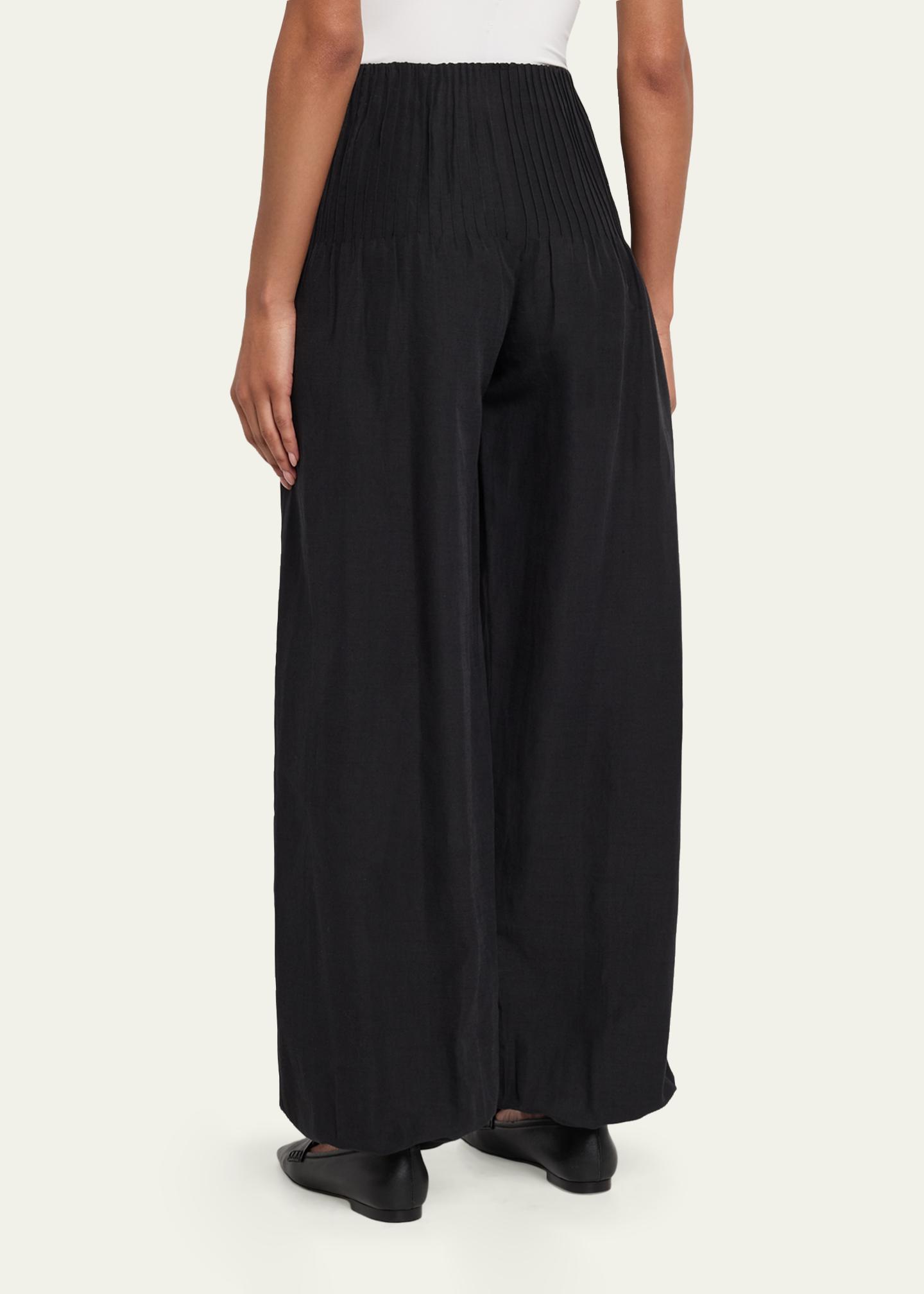Vince Wide-Leg Pintuck Pants - Bergdorf Goodman