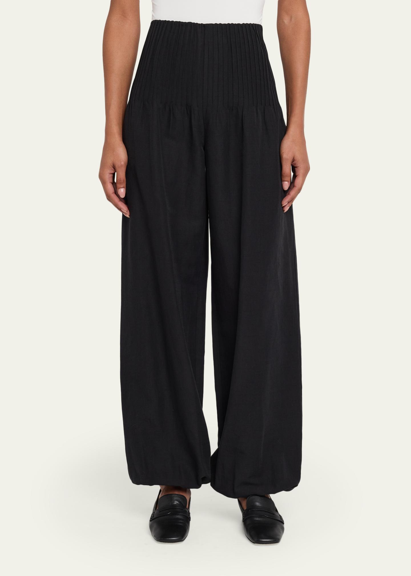 Vince Wide-Leg Pintuck Pants - Bergdorf Goodman