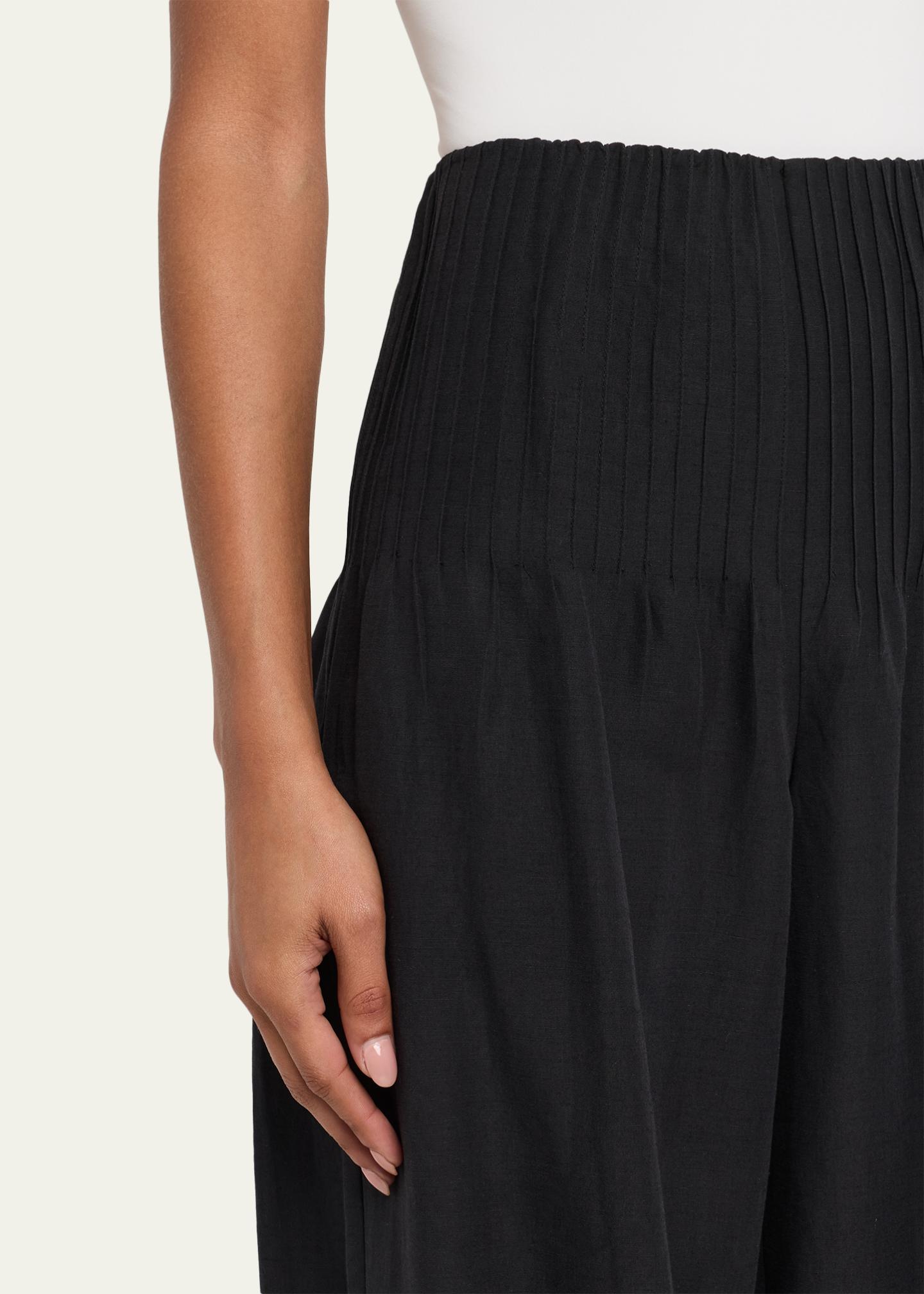 Vince Wide-Leg Pintuck Pants - Bergdorf Goodman