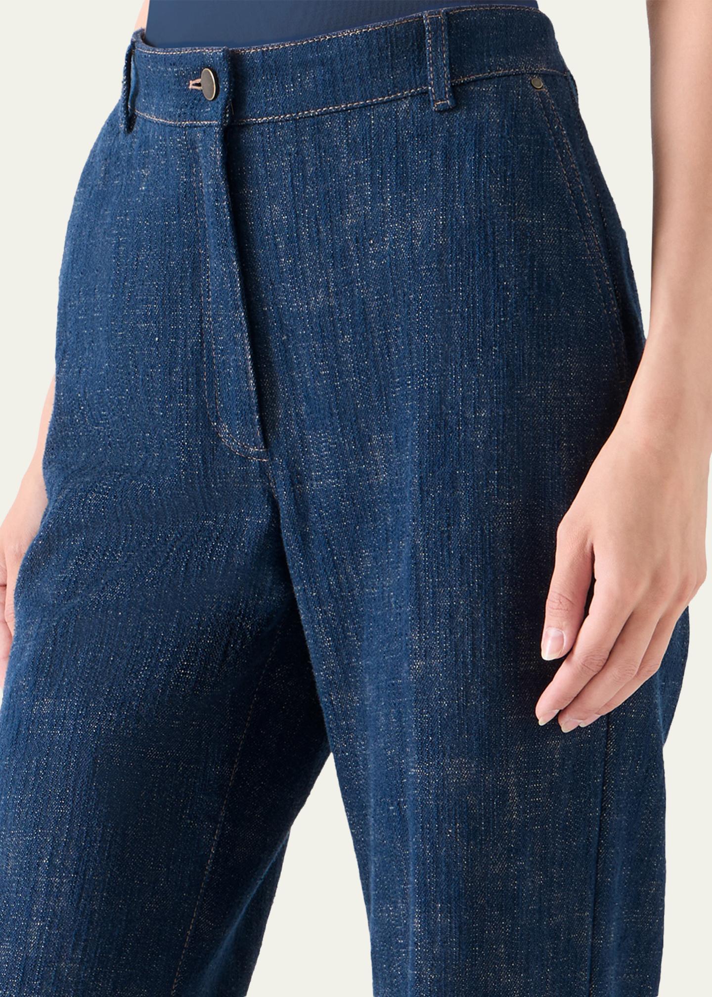 Akris punto Celia Denim Winter Pants - Bergdorf Goodman