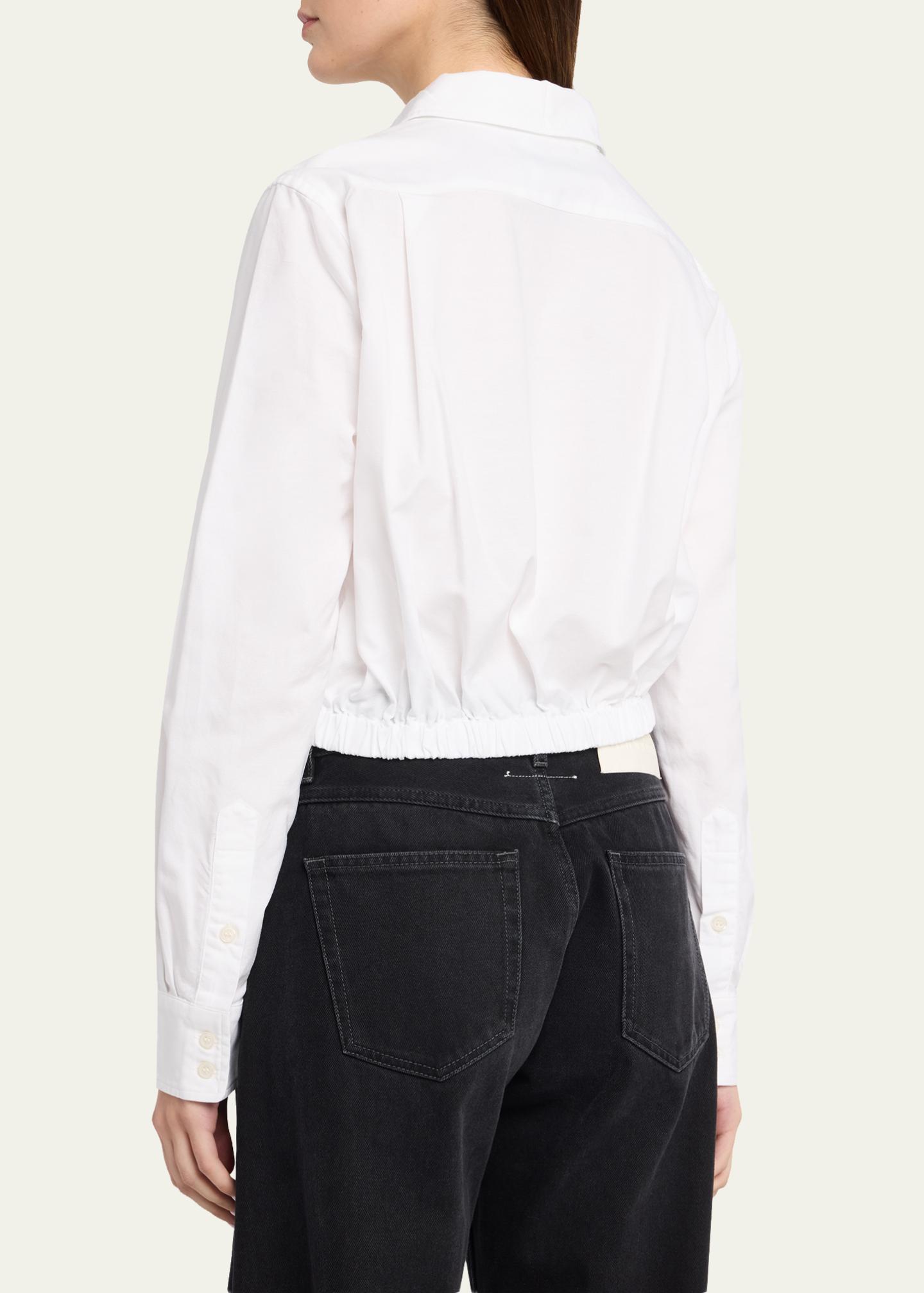 R13 Cropped Long-Sleeve Boxy Shirt - Bergdorf Goodman