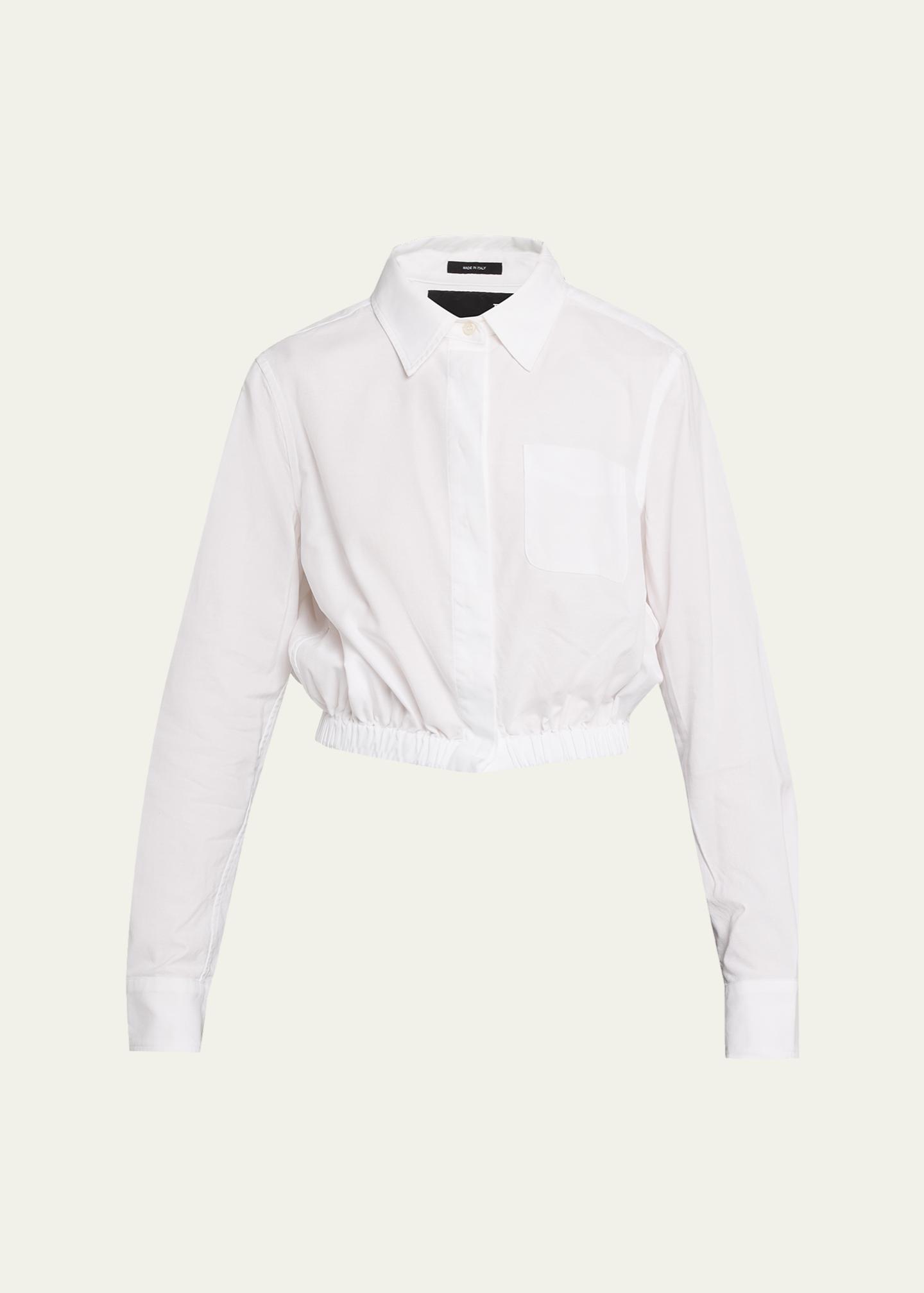 R13 Cropped Long-Sleeve Boxy Shirt - Bergdorf Goodman