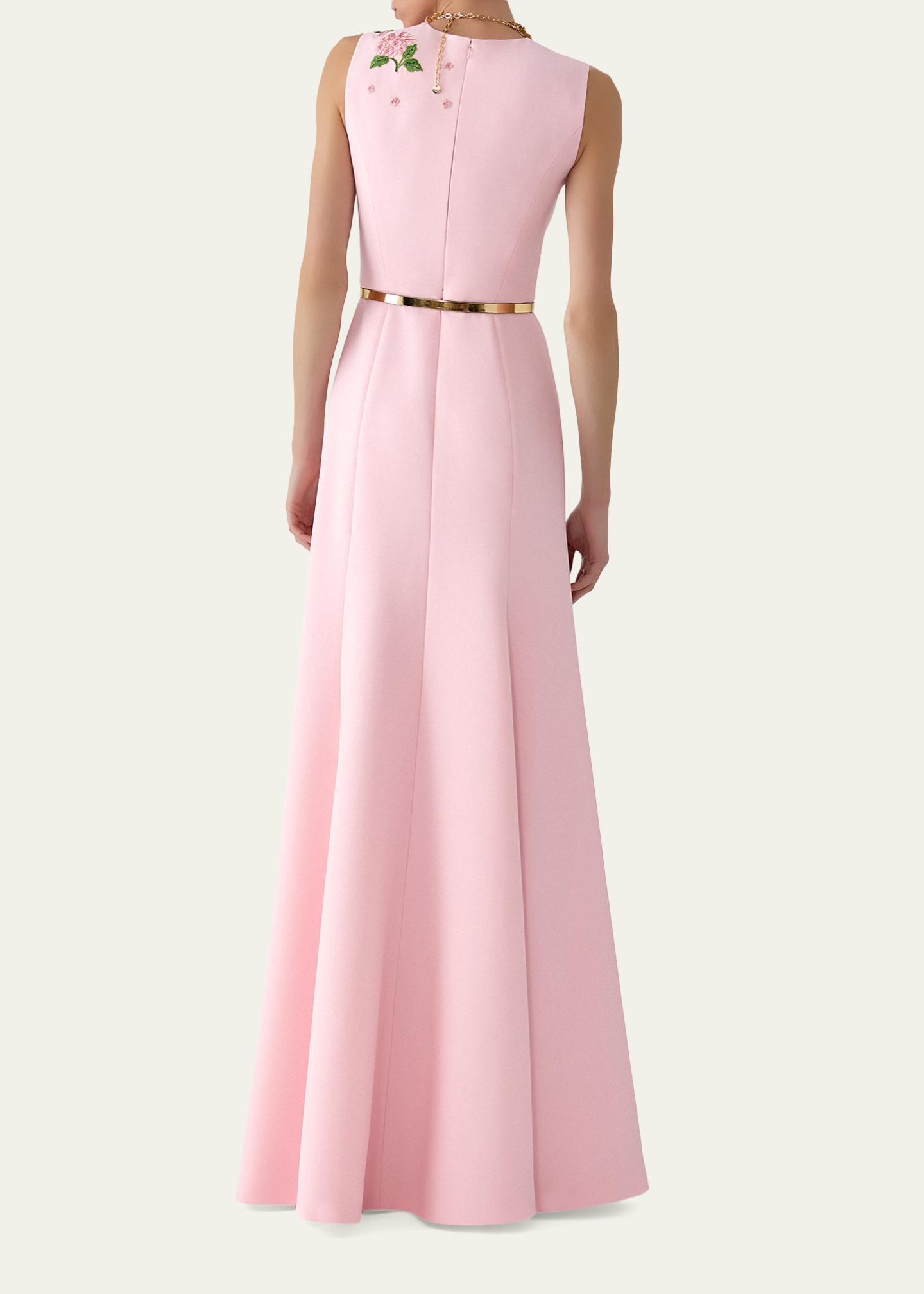 pink dress long sleeve A-line Classy Sleeves Chiffon Evening La Divine CD0171 – Sparkly Gowns Größe:Size 2 64cm HIPS 34 Back Again Mia Pink Long Sleeve