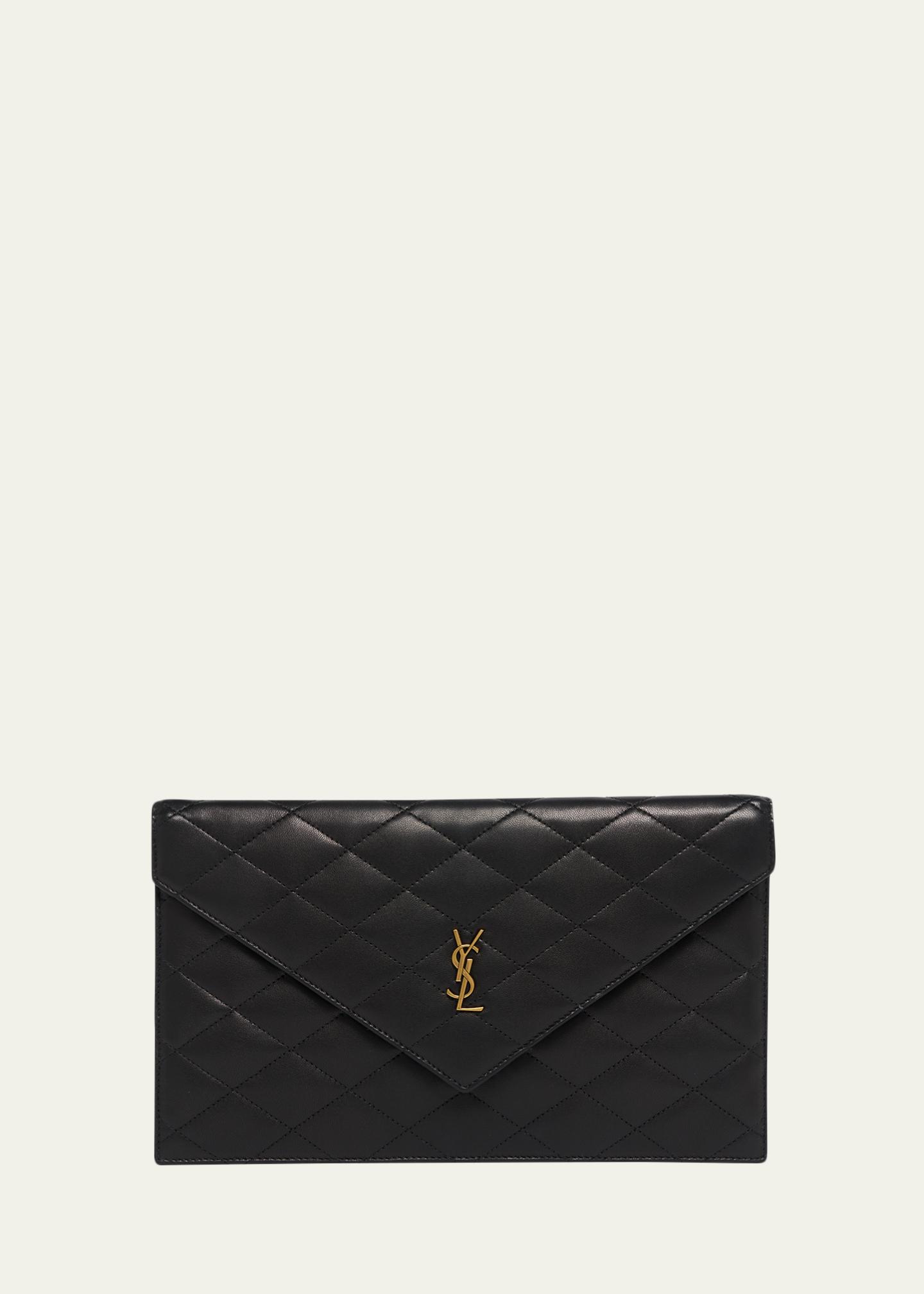 Saint Laurent Paris Pouch in Lambskin Leather - Bergdorf Goodman