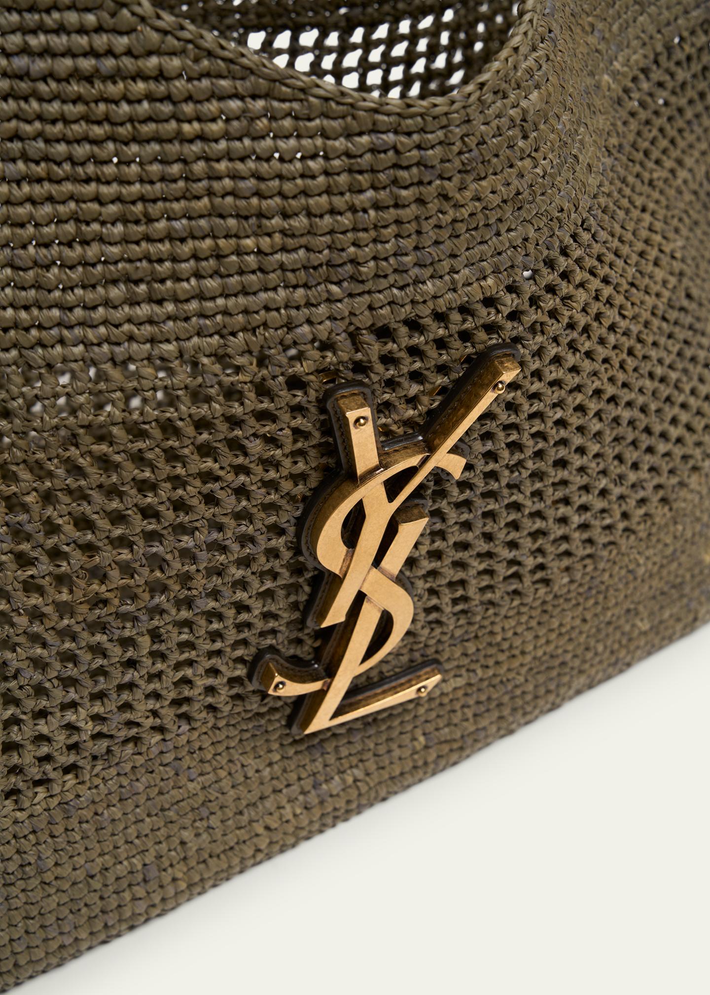 Saint Laurent Icare Medium Crochet Raffia Tote Bag - Bergdorf Goodman