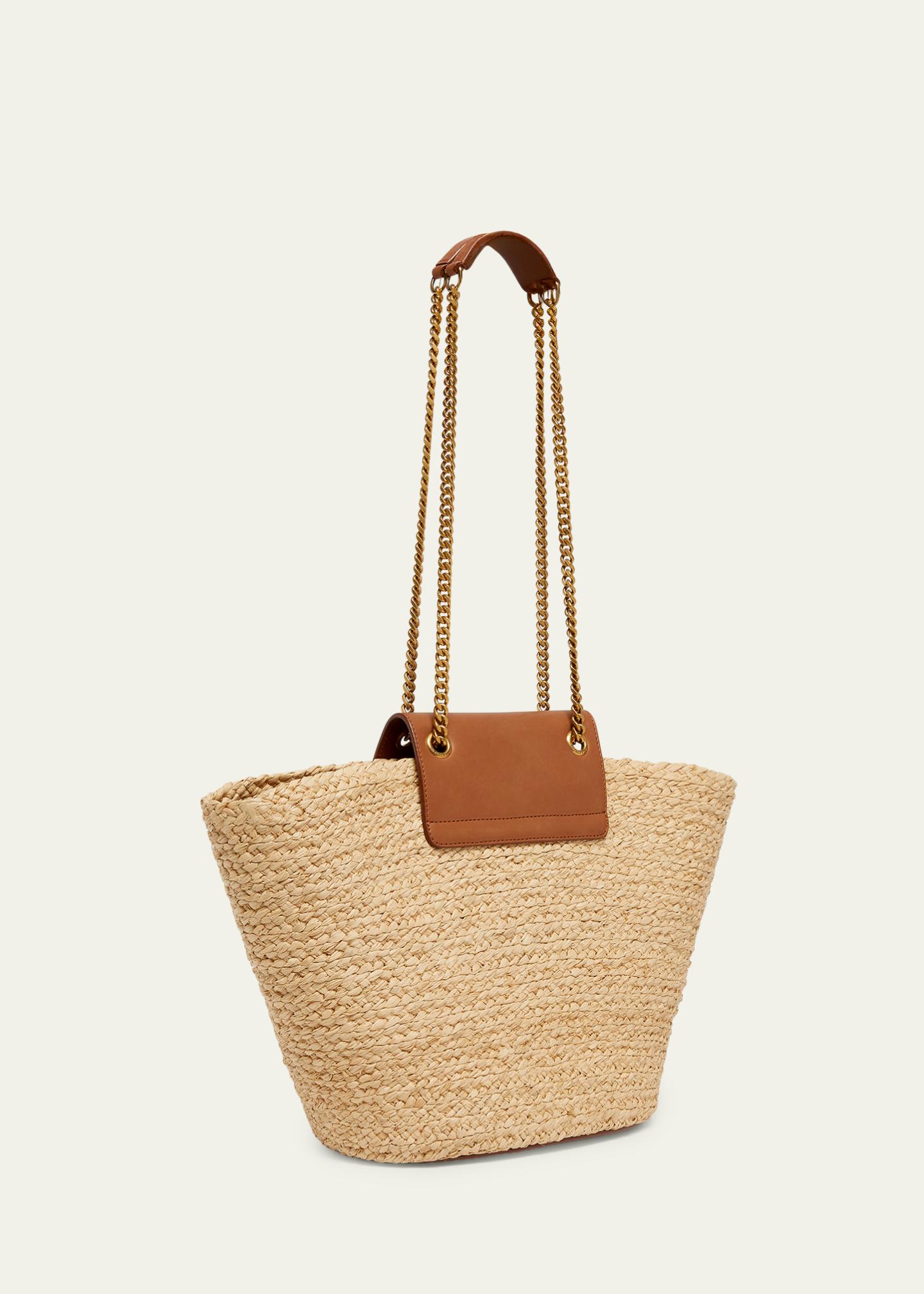 Saint Laurent Panier Tote Bag in Raffia - Bergdorf Goodman