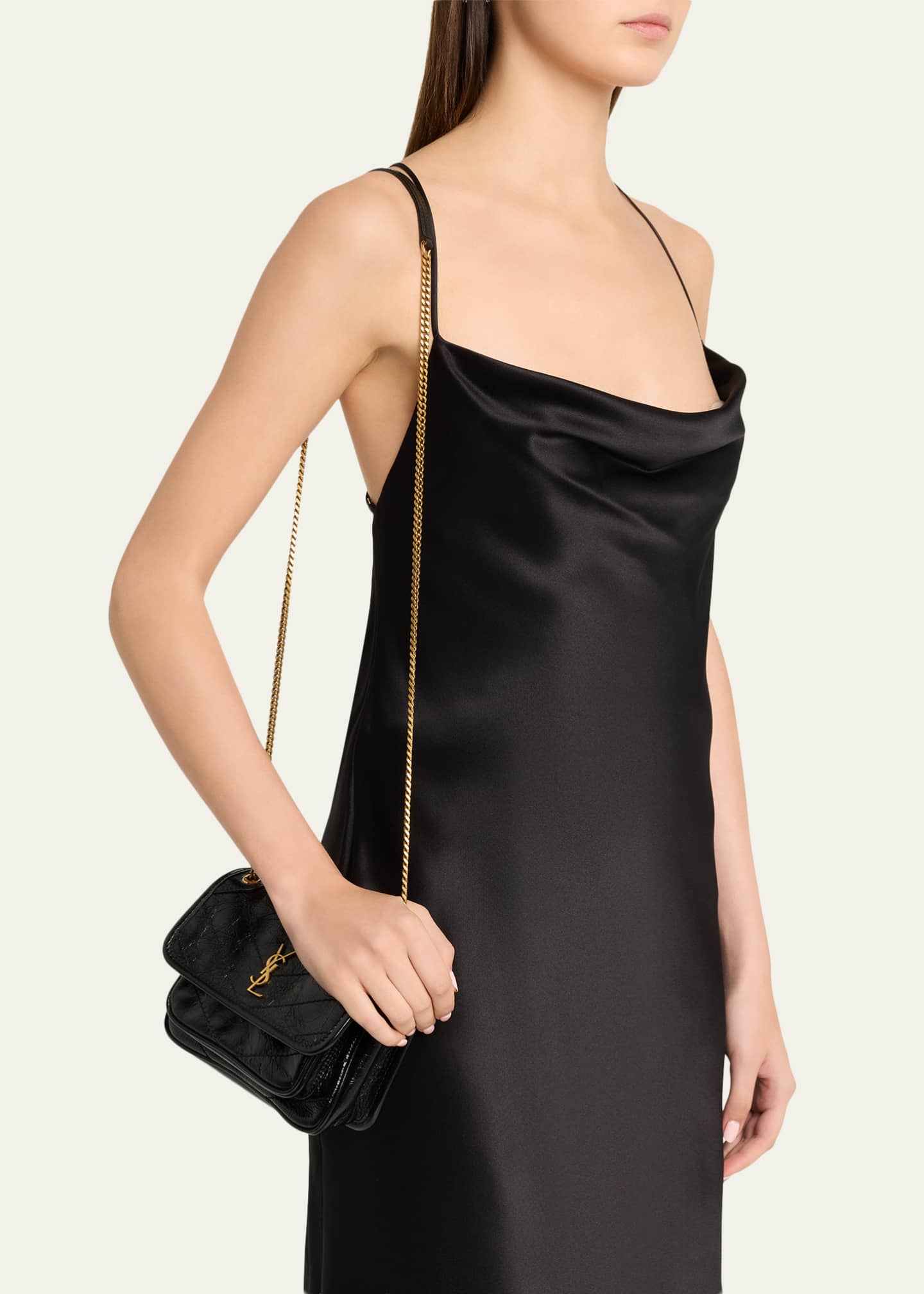Saint Laurent Niki Mini Vintage Leather Shoulder Bag - Bergdorf