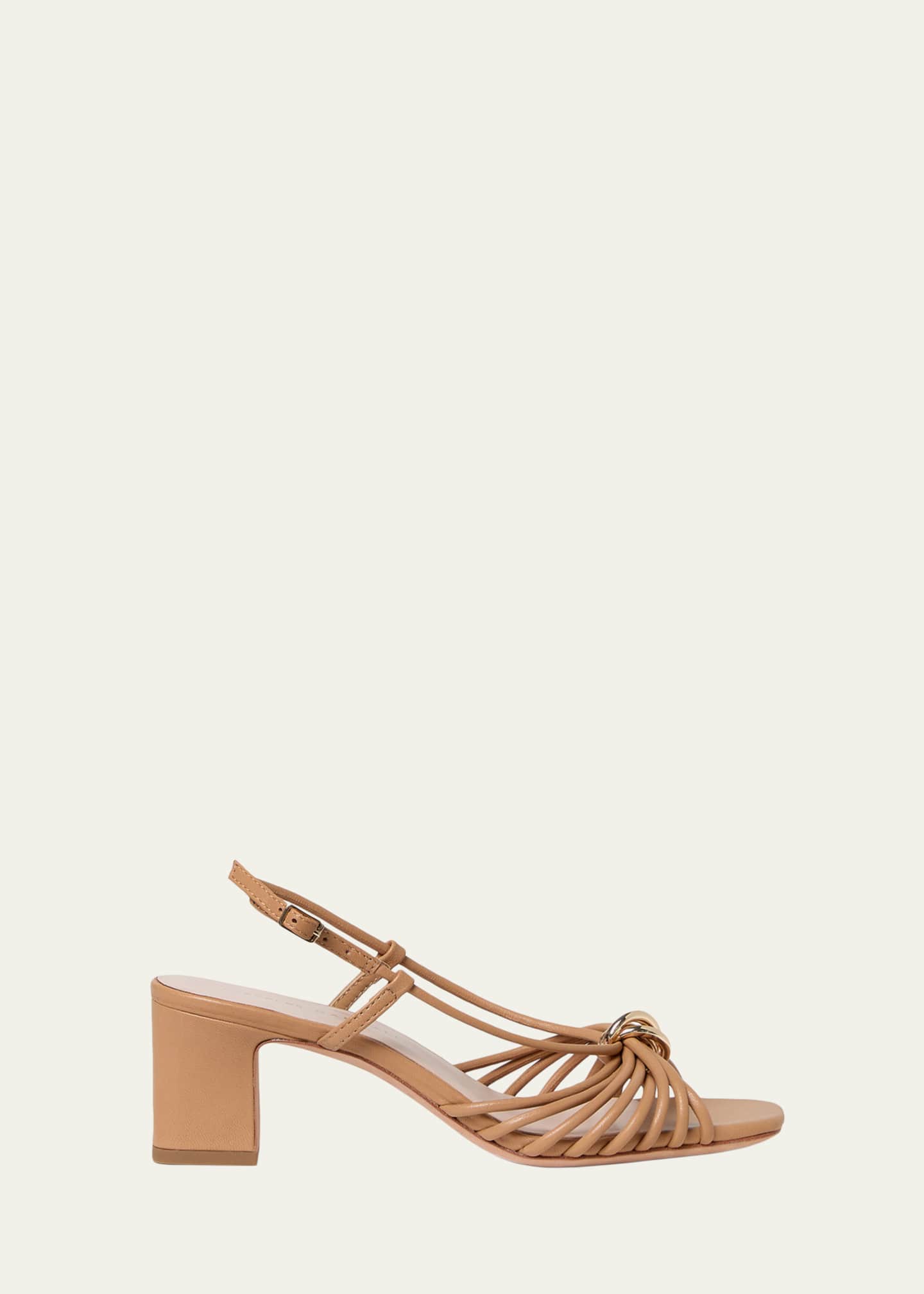 90mm Minna Leather Block-Heel Sandals