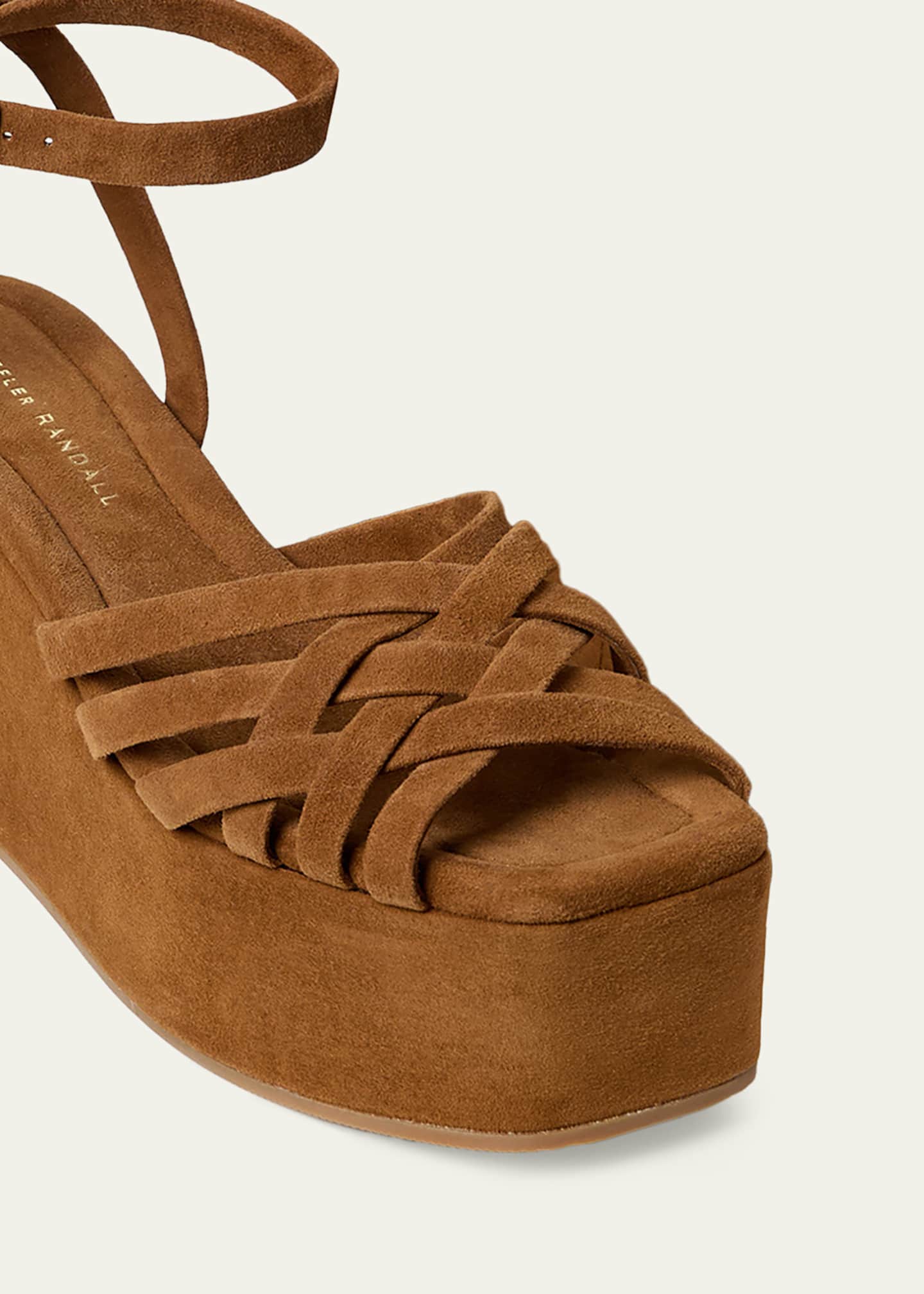 Loeffler Randall 80mm Channing Suede Platform Sandals - Bergdorf
