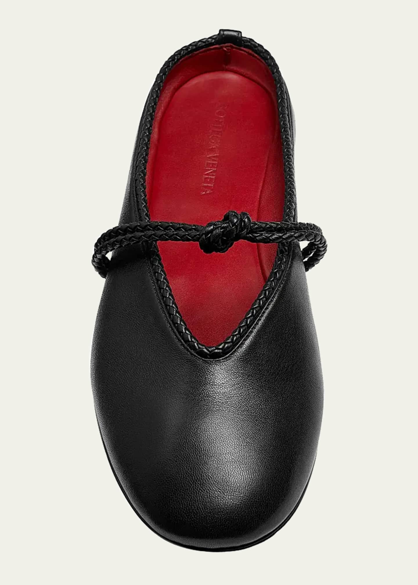 Bottega Veneta Lagoon Nappa Leather Knotted Mary Jane Ballerina