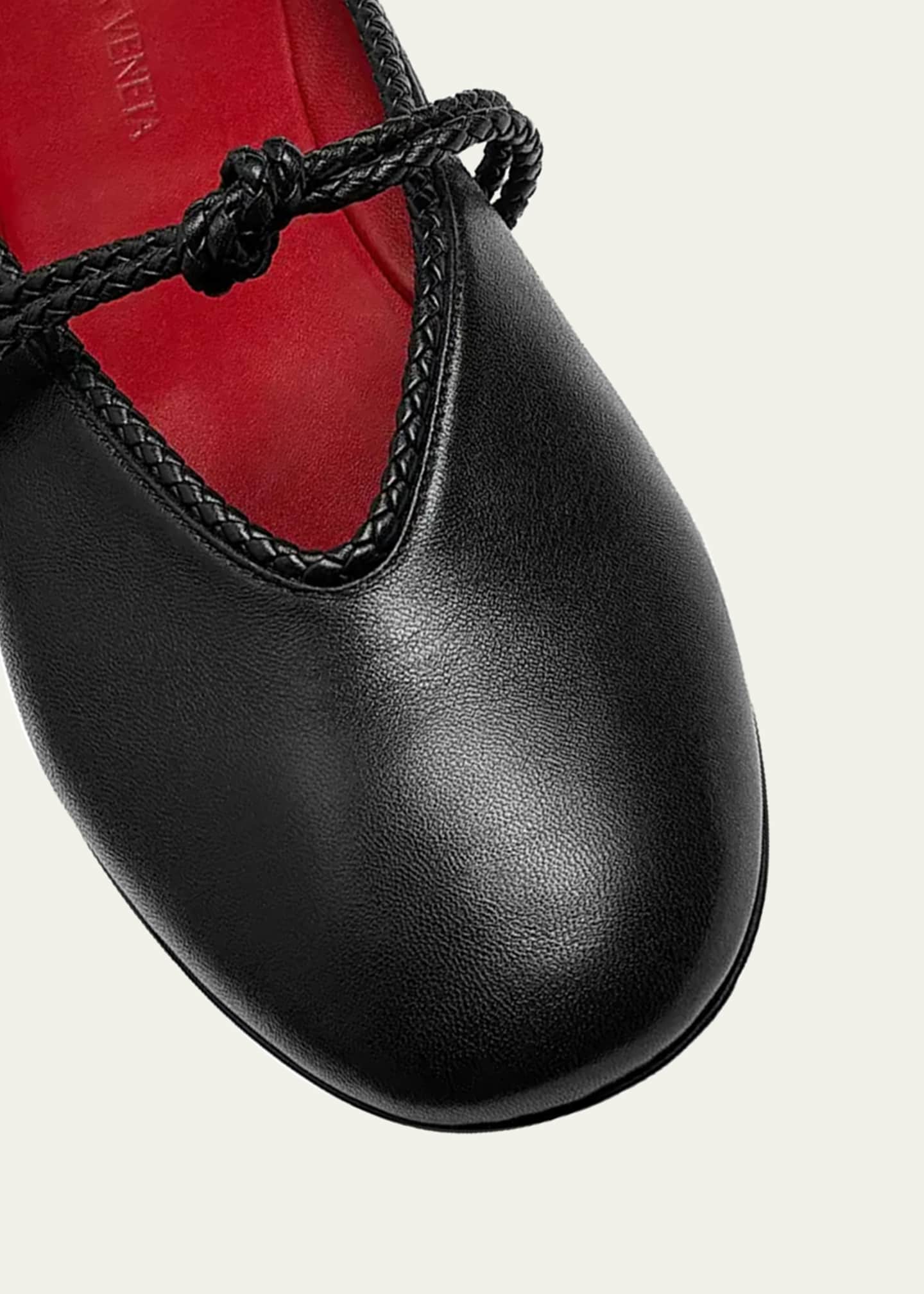Bottega Veneta Lagoon Nappa Leather Knotted Mary Jane Ballerina