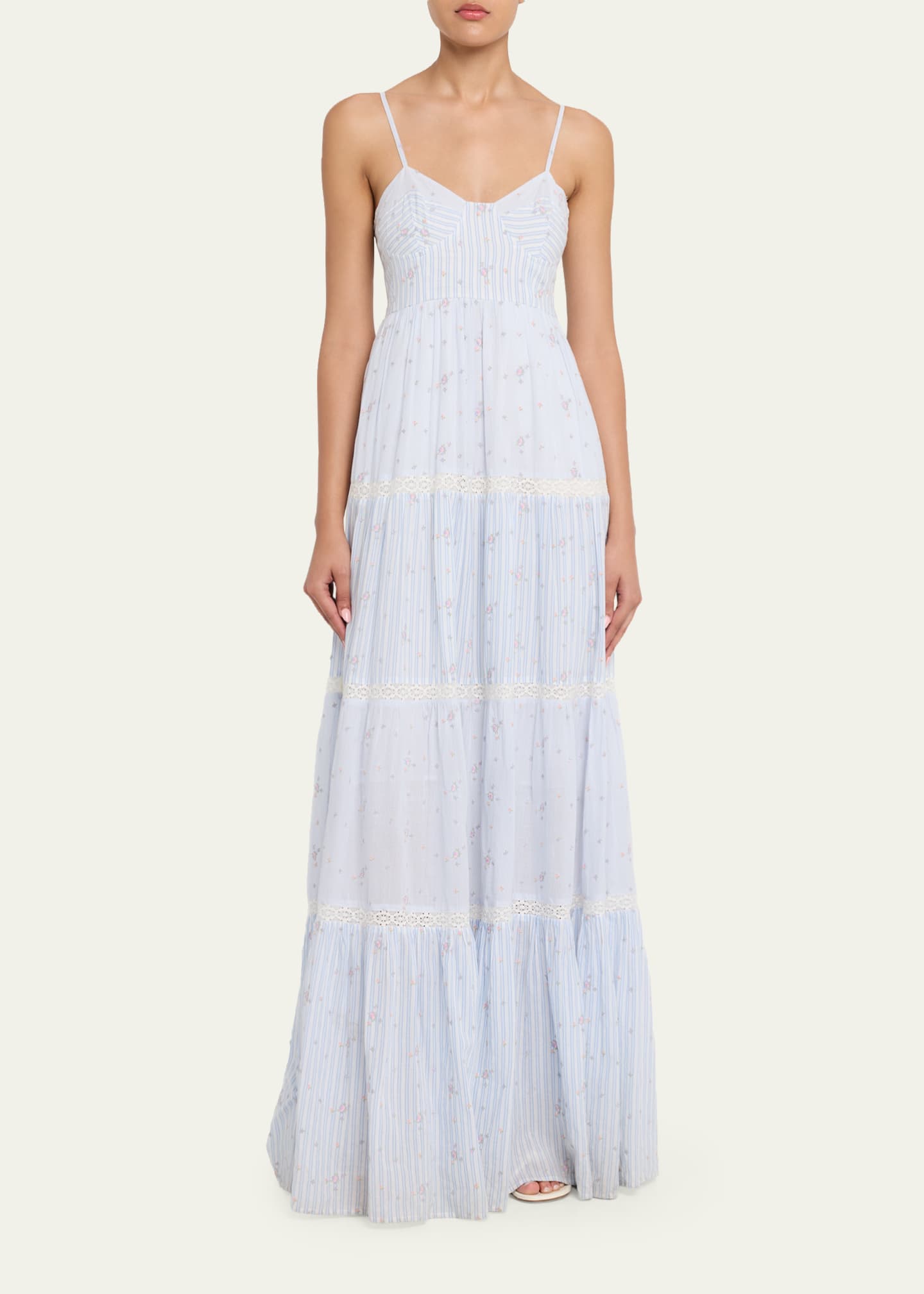 cotton maxi dress for women Free Assembly Women's and Women's Plus Striped Dress, with Cut Out Back, Sizes Xs-4x, Size: Small, Multicolor 3/4th sleeves and ankle length with tier is flowy and makes it easy to wear for long hours Pact Women's Fit & Flare