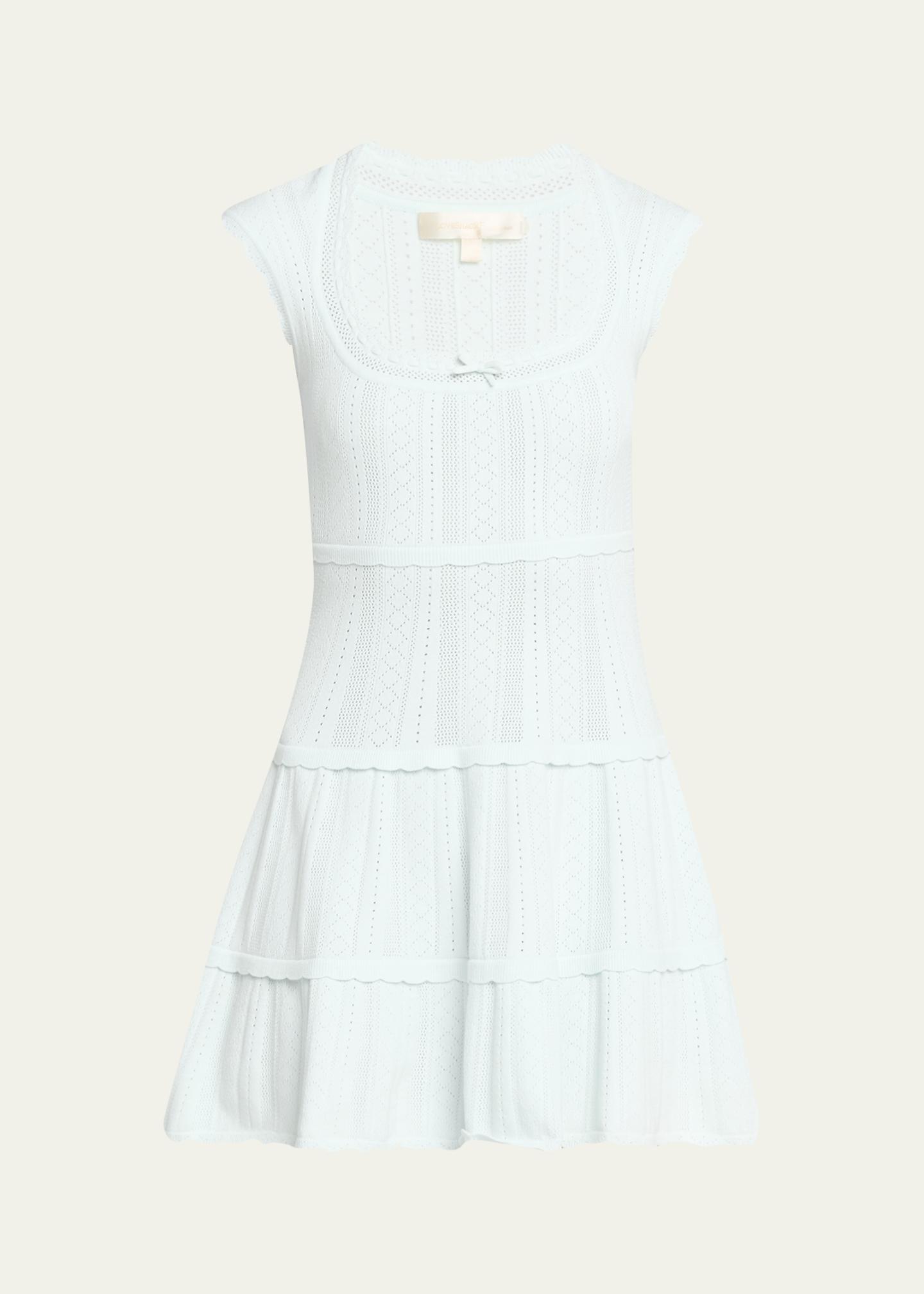 LoveShackFancy Laighton Pointelle Knit Mini Dress - Bergdorf Goodman