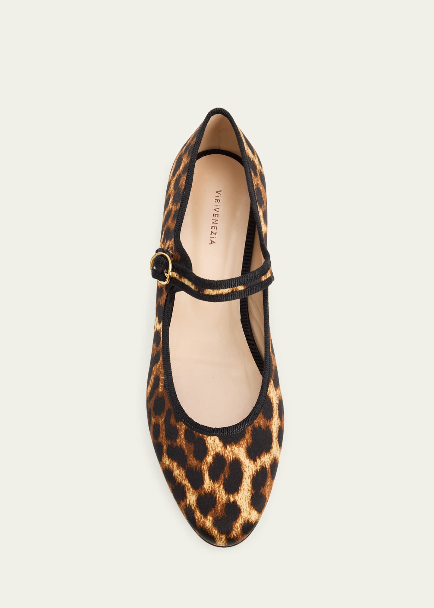 Bibiy. LACE BALLERINAS leopard M 一点のみ Vibi Venezia Leopard-Print Silk Mary Jane Ballerina Flats
