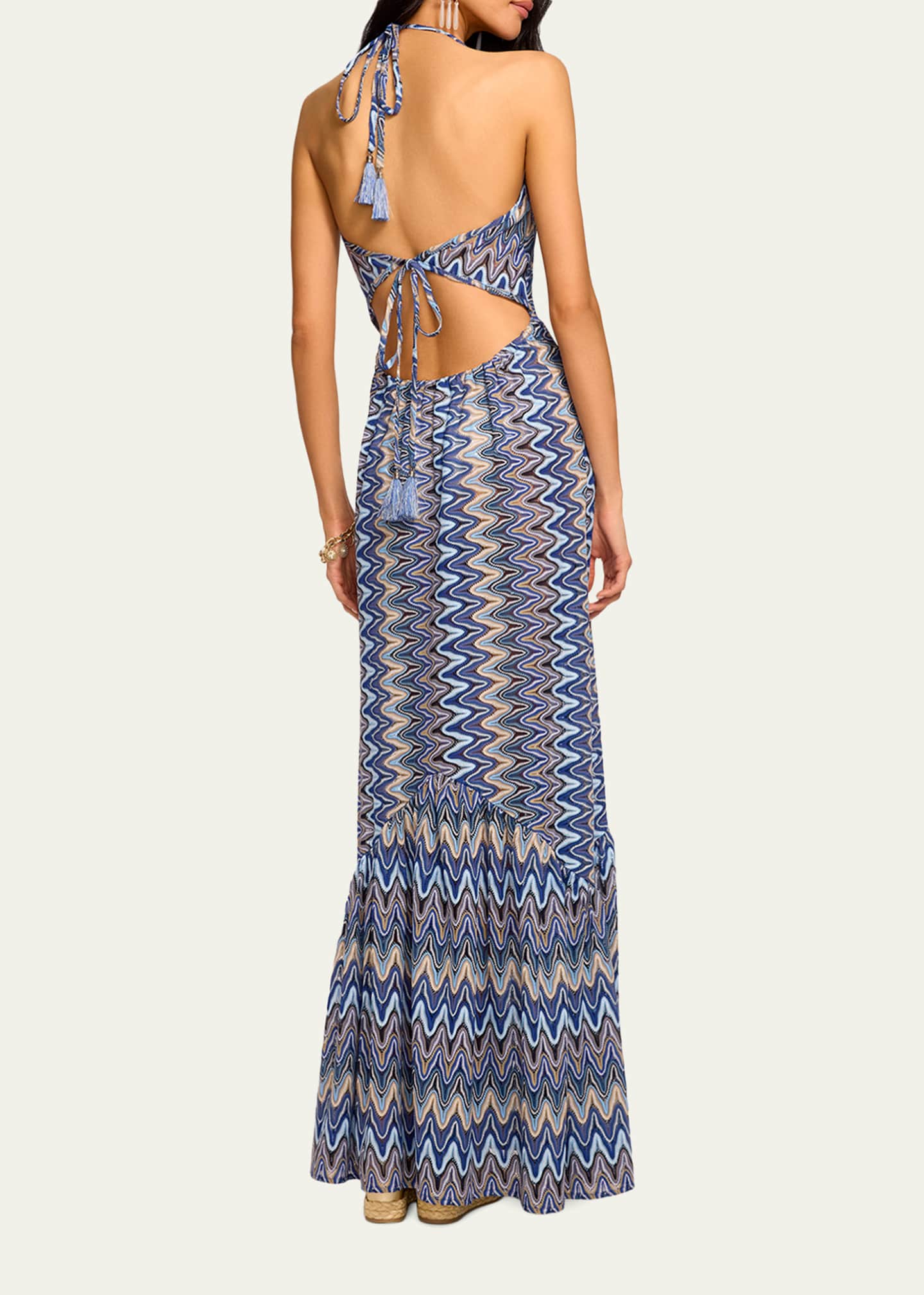 chevron halter maxi dress Missoni Chevron Halterneck Maxi Dress