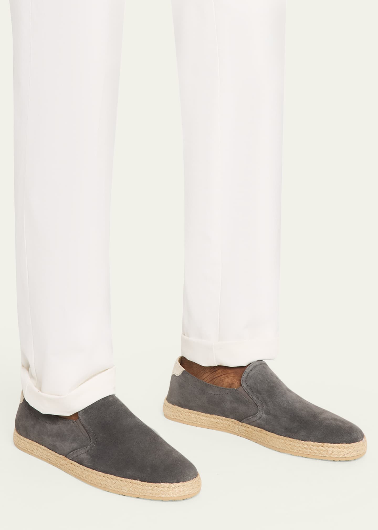 Brunello Cucinelli Men's Suede Slip-On Espadrilles - Bergdorf Goodman