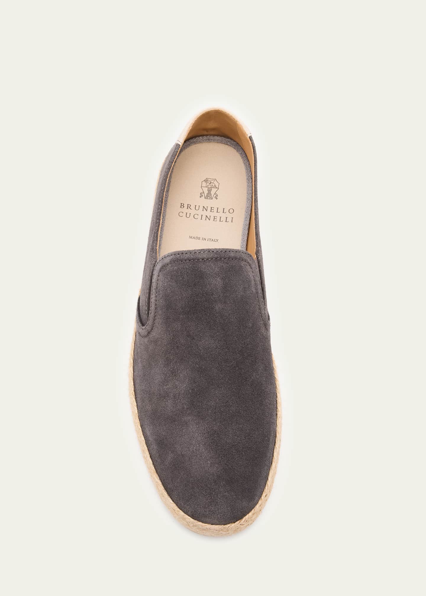 Brunello Cucinelli Men's Suede Slip-On Espadrilles - Bergdorf Goodman