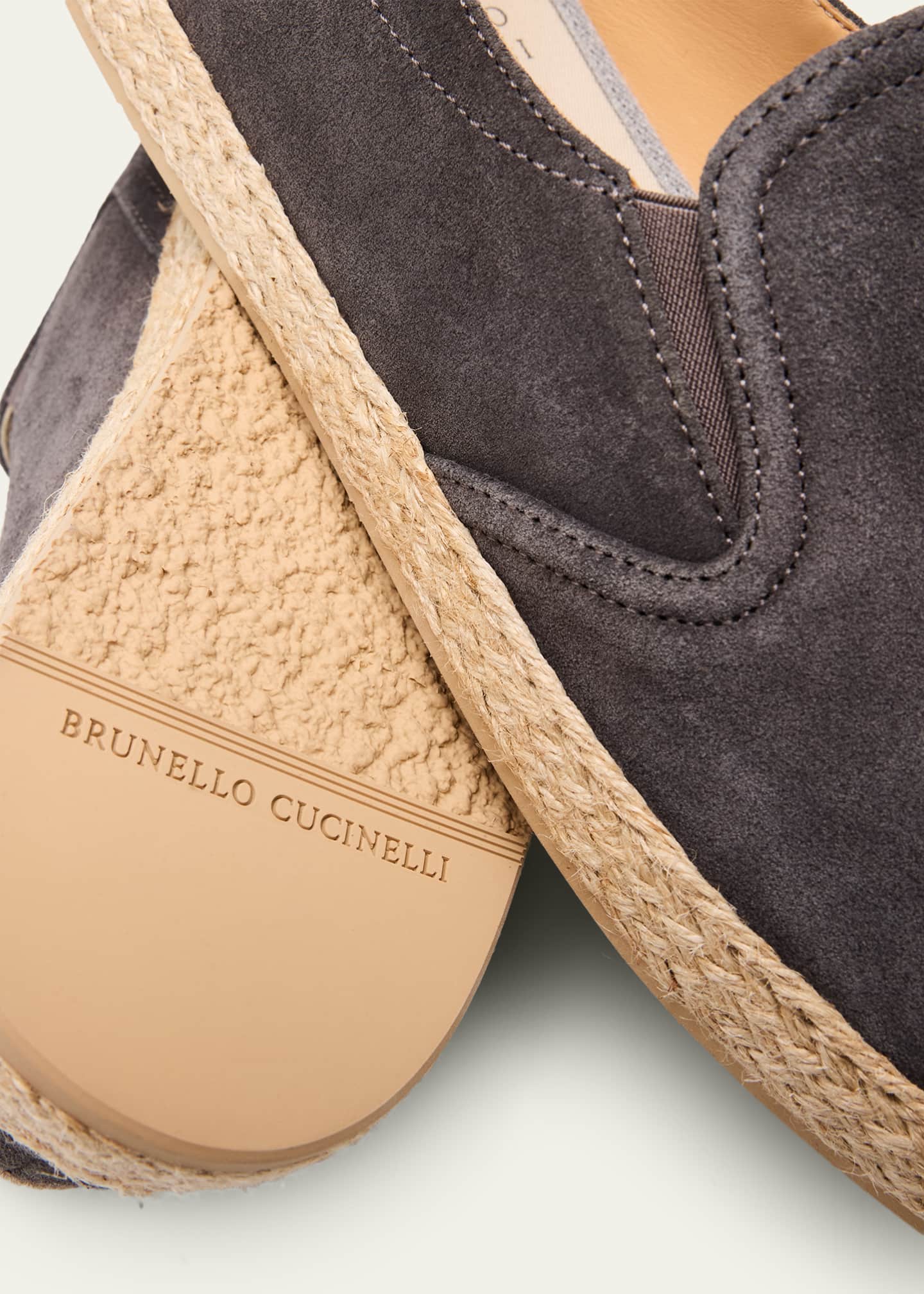 Brunello Cucinelli Men's Suede Slip-On Espadrilles - Bergdorf Goodman