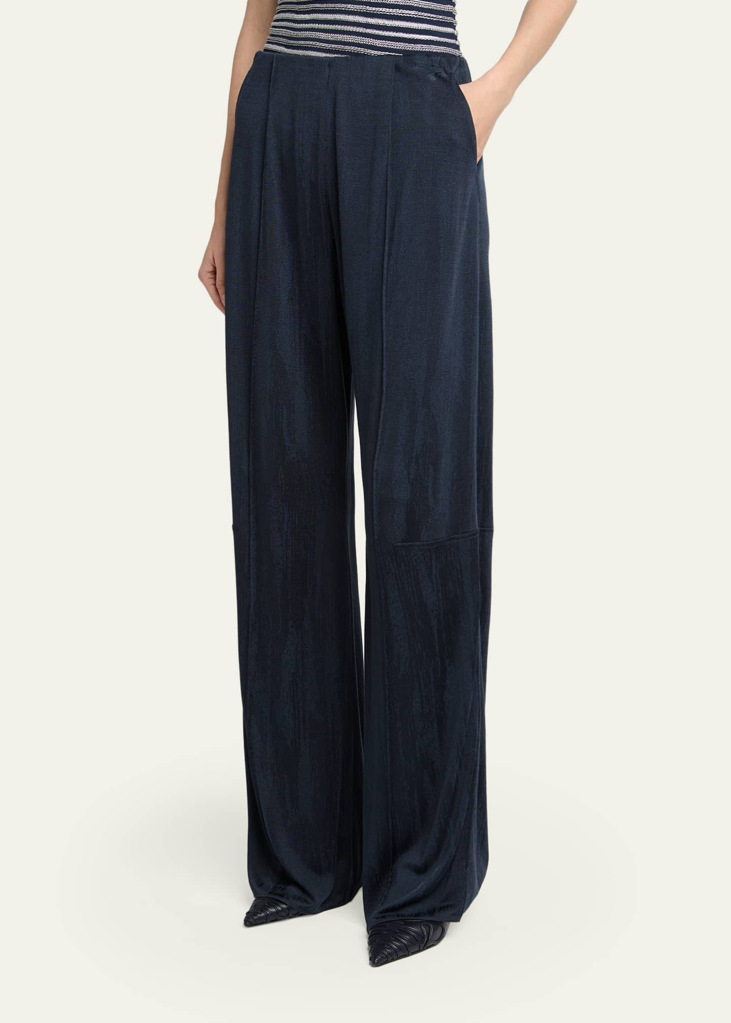 Giorgio Armani Jacquard Jersey Straight-Leg Trousers - Bergdorf