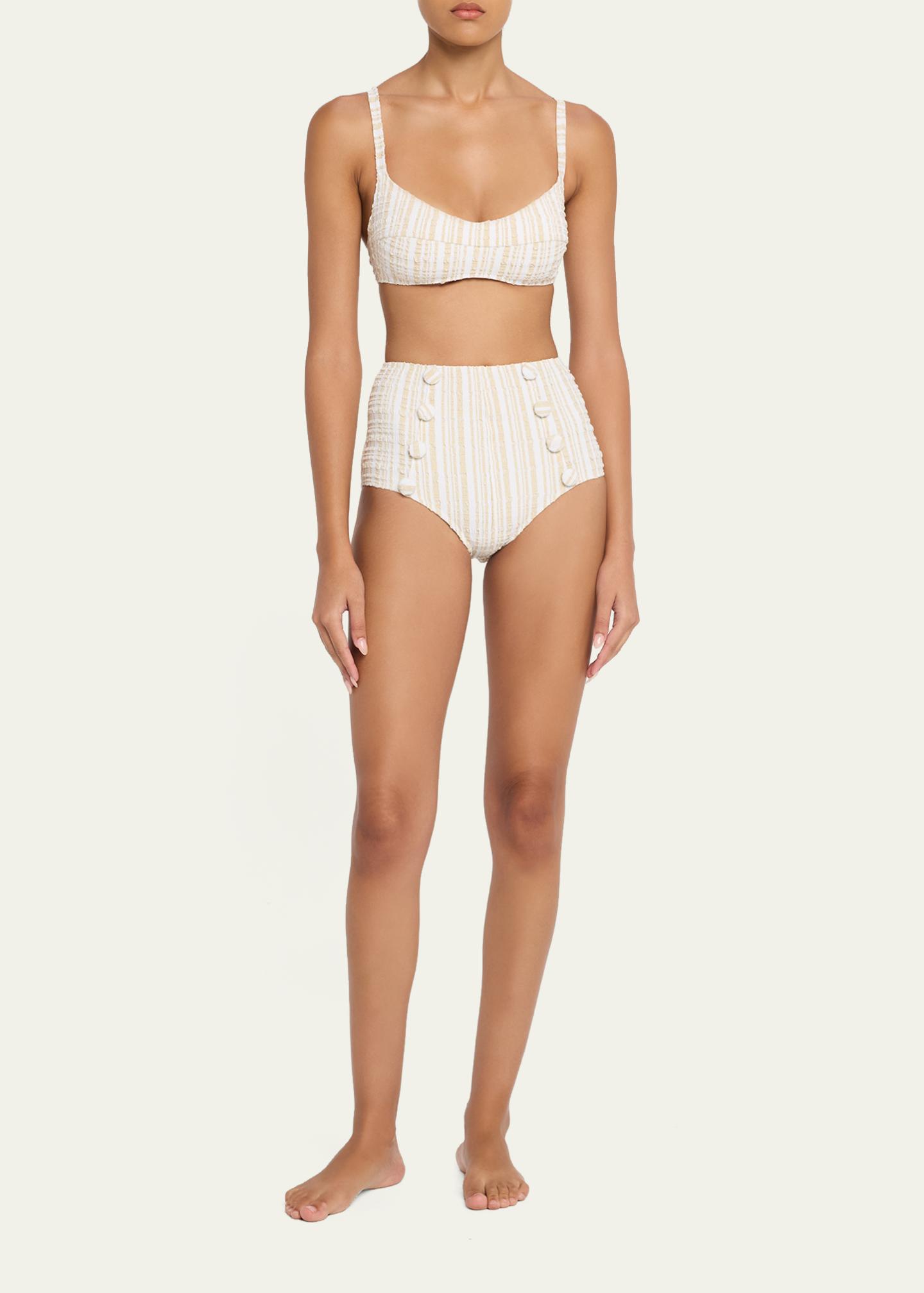夏セール【Leona vintage feat.Moanda】スイムウェア Lisa Marie Fernandez Balconette High-Waist Two-Piece Swimsuit