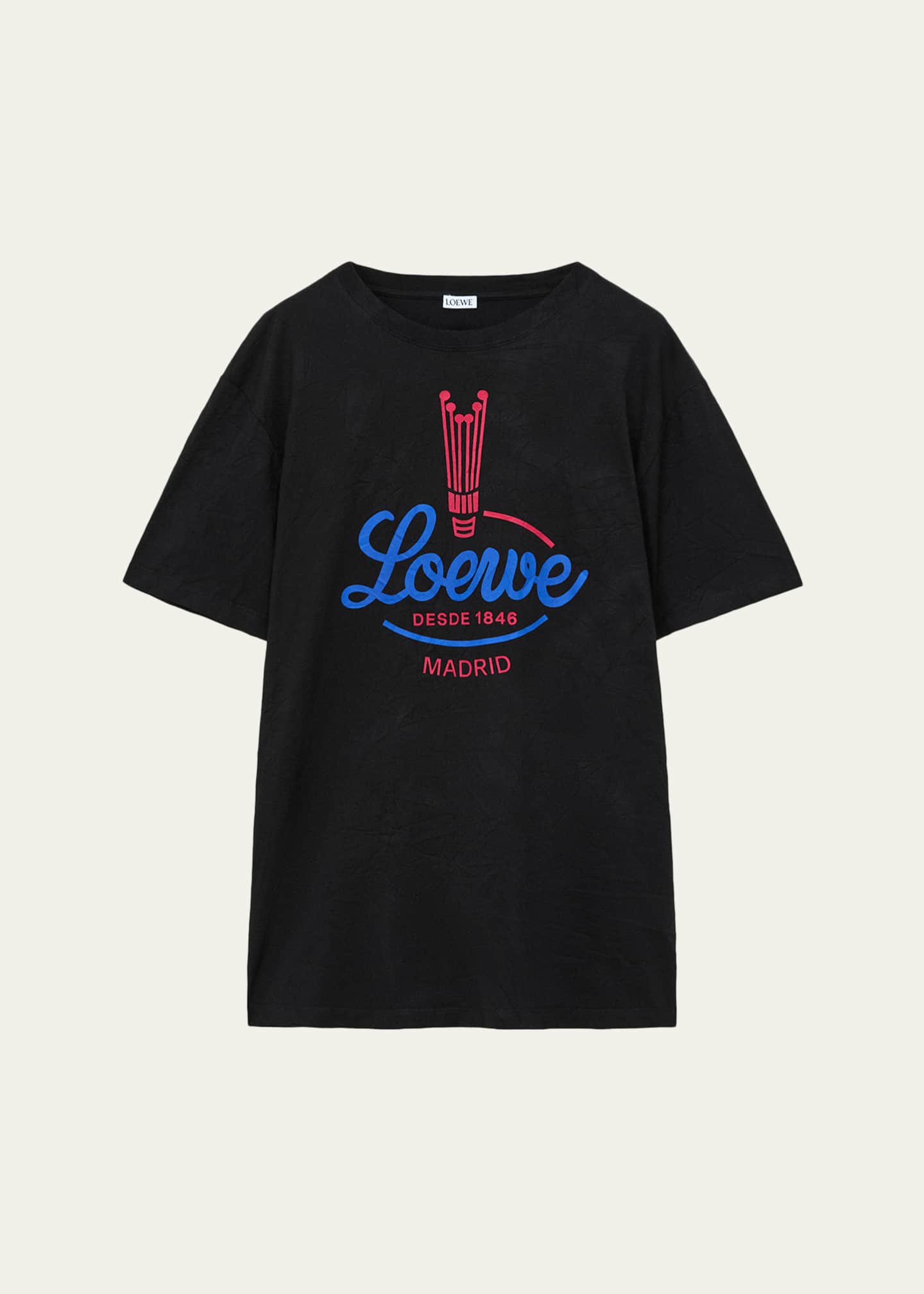 Loewe Logo-Print Cotton-Blend T-Shirt - Bergdorf Goodman