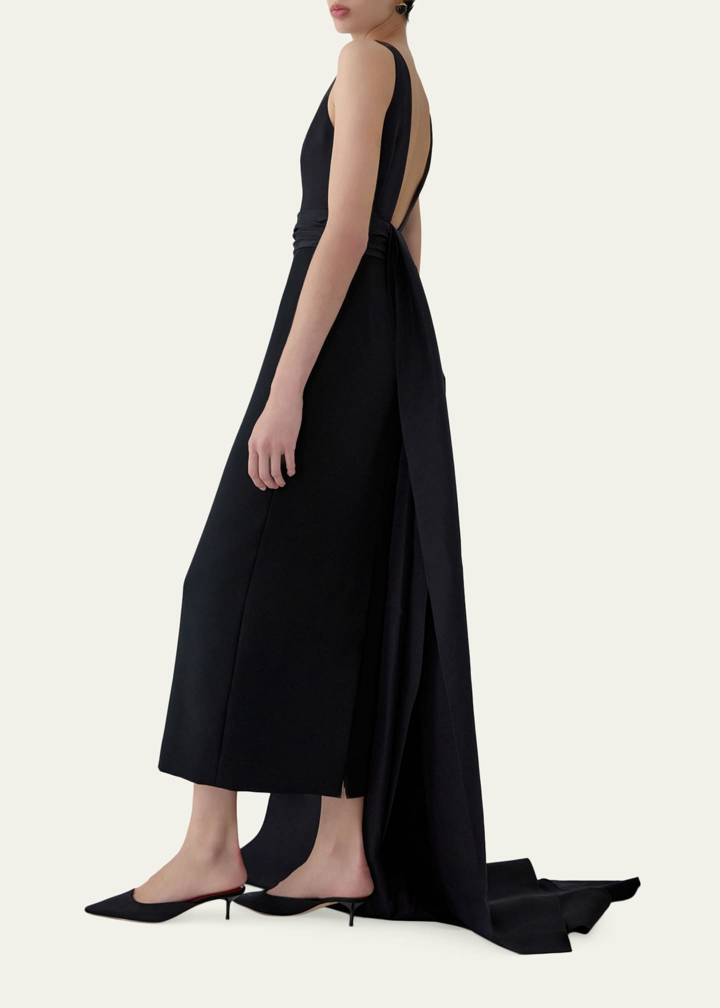 silk column dress Opulent Wedding Gown featuring Removable Off-the-Shoulder Long Sleeves A figure Off-the-Shoulder Column Dress  Monique