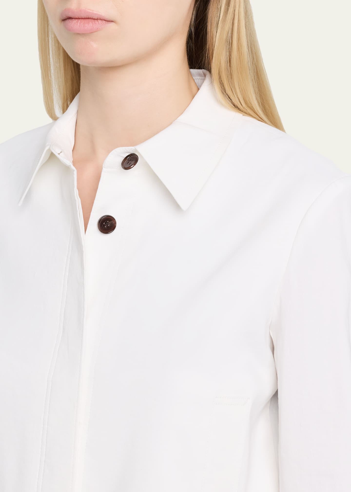 Theory Cropped Linen-Blend Shirt Jacket - Bergdorf Goodman