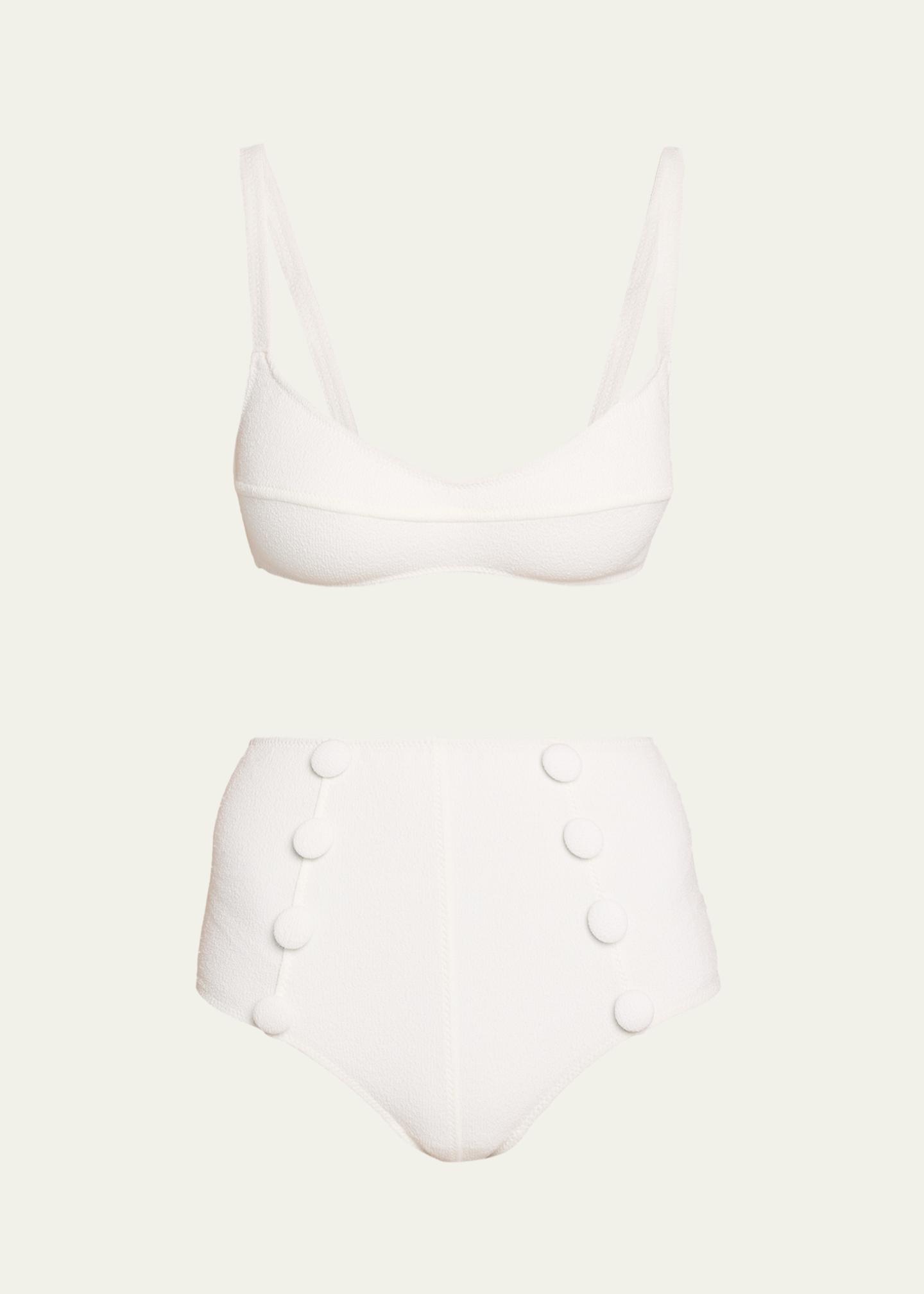 Lisa Marie Fernandez Balconette High-Waist Two-Piece Swimsuit