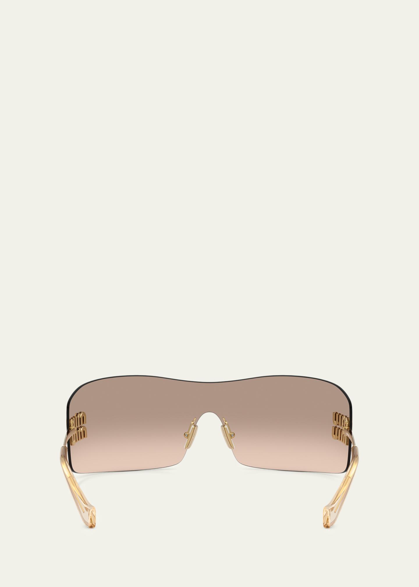 Miu Miu 144MM Shield Sunglasses - Bergdorf Goodman display picture 2