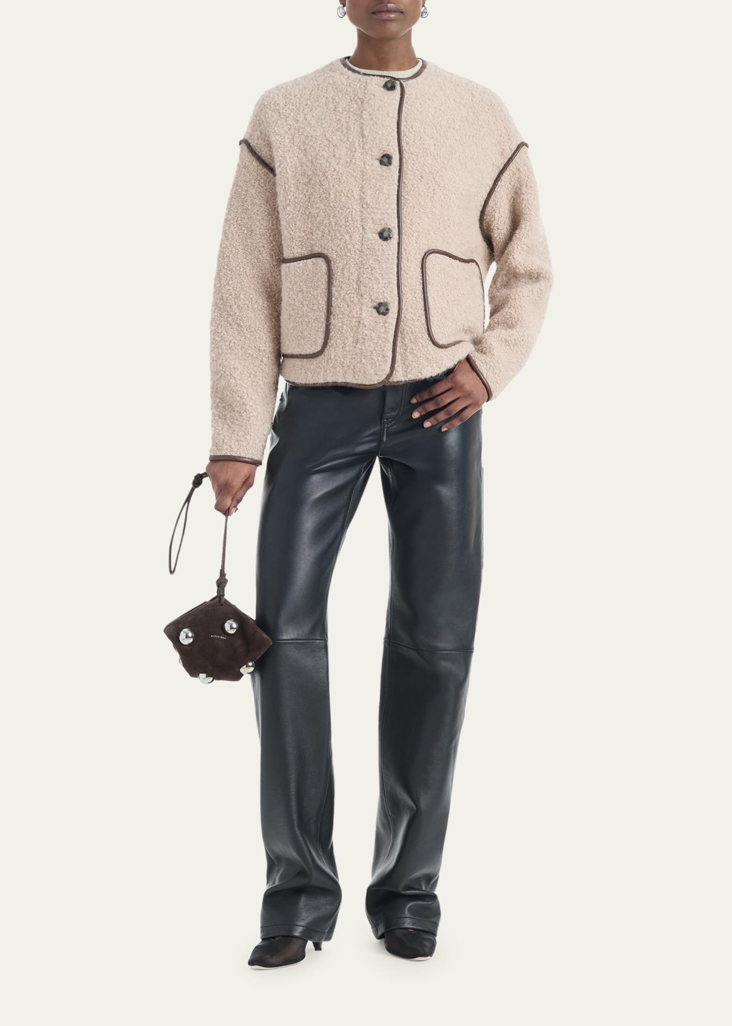 00's FUGA ピーコート　ウールジャケット　アーカイブ　y2k グランジ Altuzarra Irving Single-Breasted Alpaca Boucle Jacket - Bergdorf