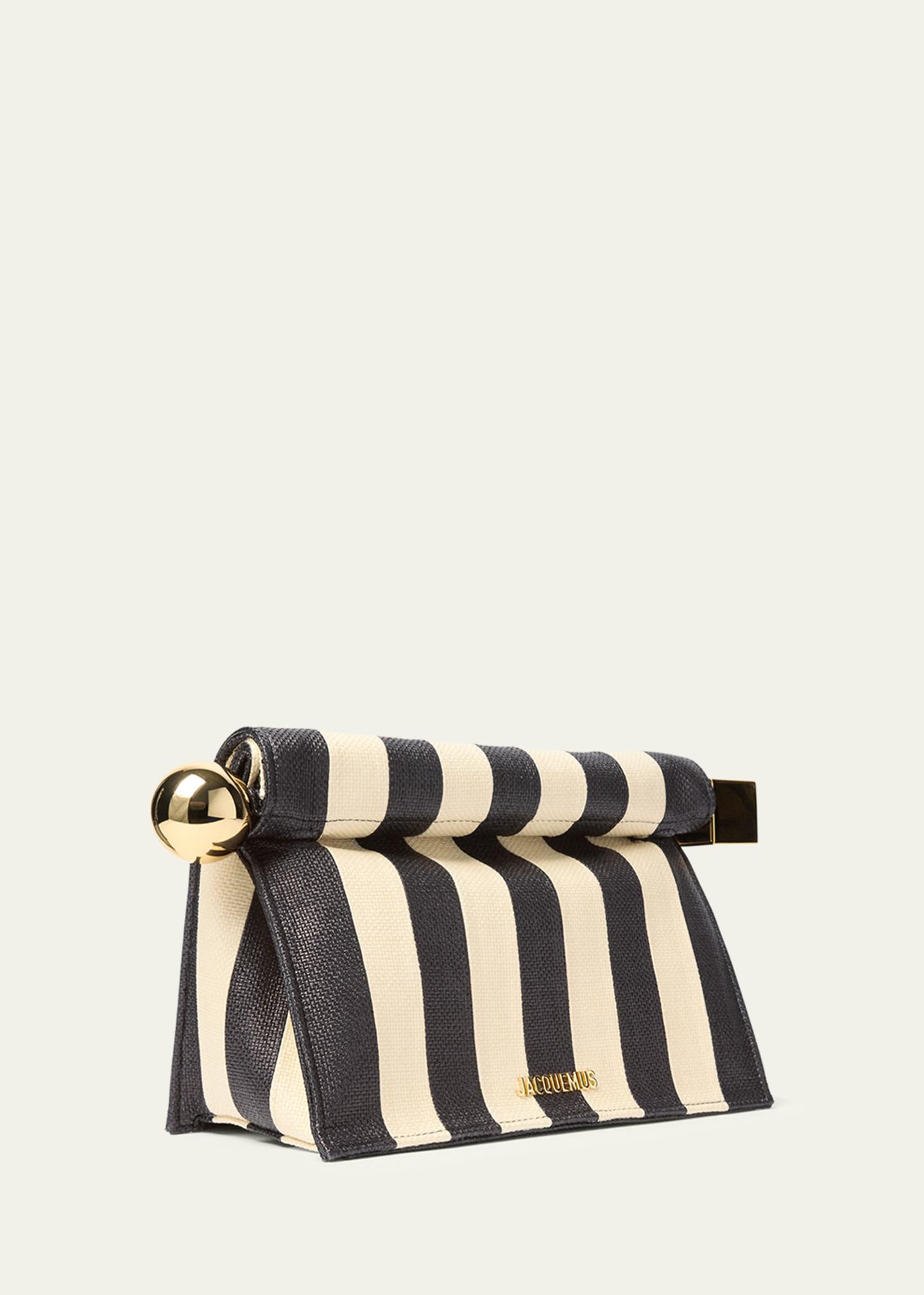 Jacquemus The Rond Carré Stripe Clutch - Bergdorf Goodman