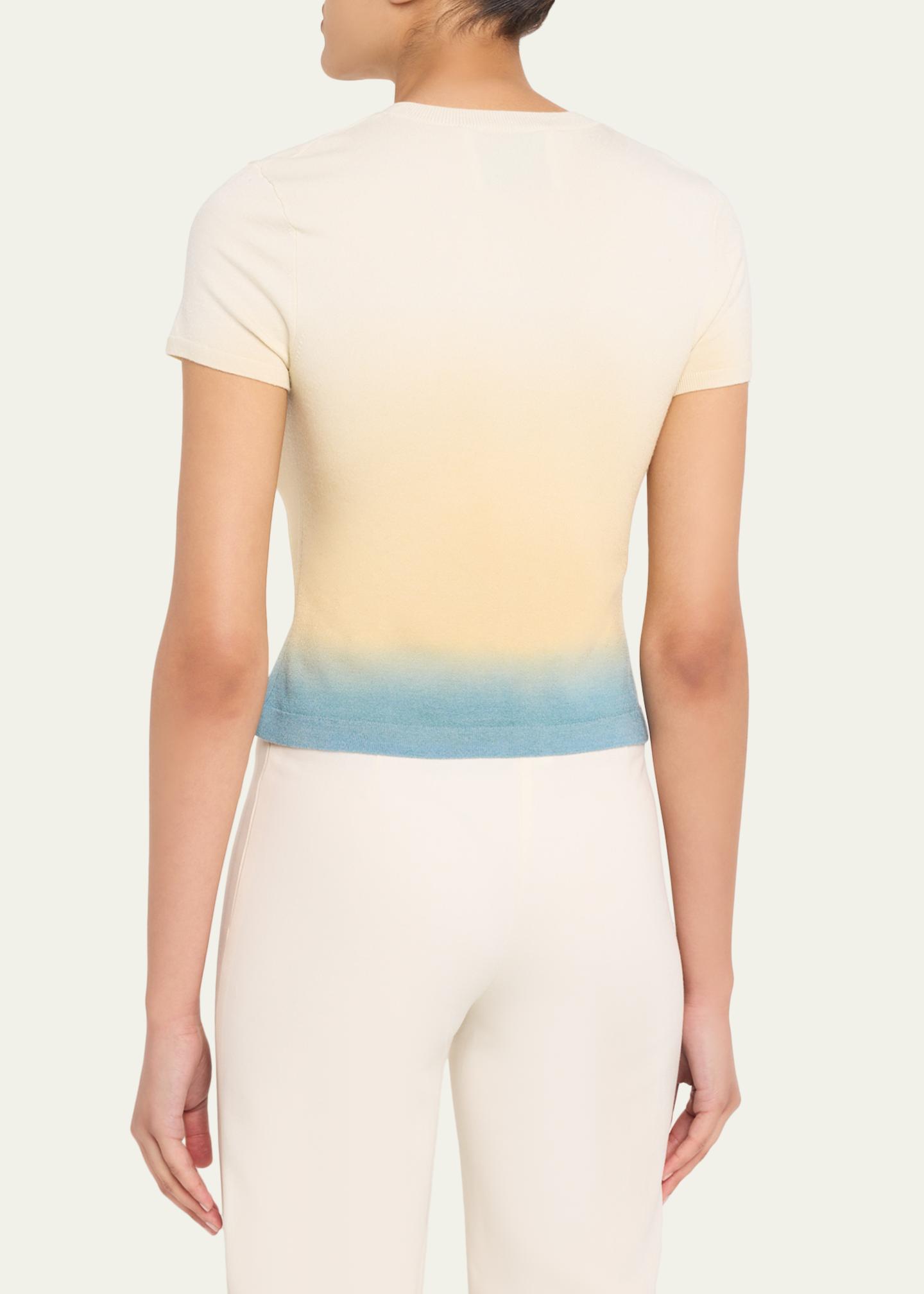 3.1 Phillip Lim Short-Sleeve Ombré Cardigan - Bergdorf Goodman