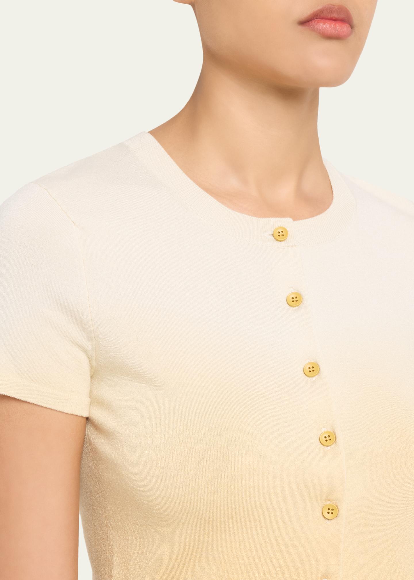 3.1 Phillip Lim Short-Sleeve Ombré Cardigan - Bergdorf Goodman
