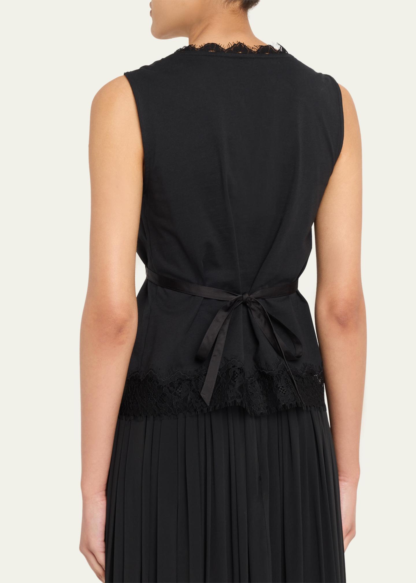 3.1 Phillip Lim Sleeveless Satin Lace Combo Top - Bergdorf Goodman