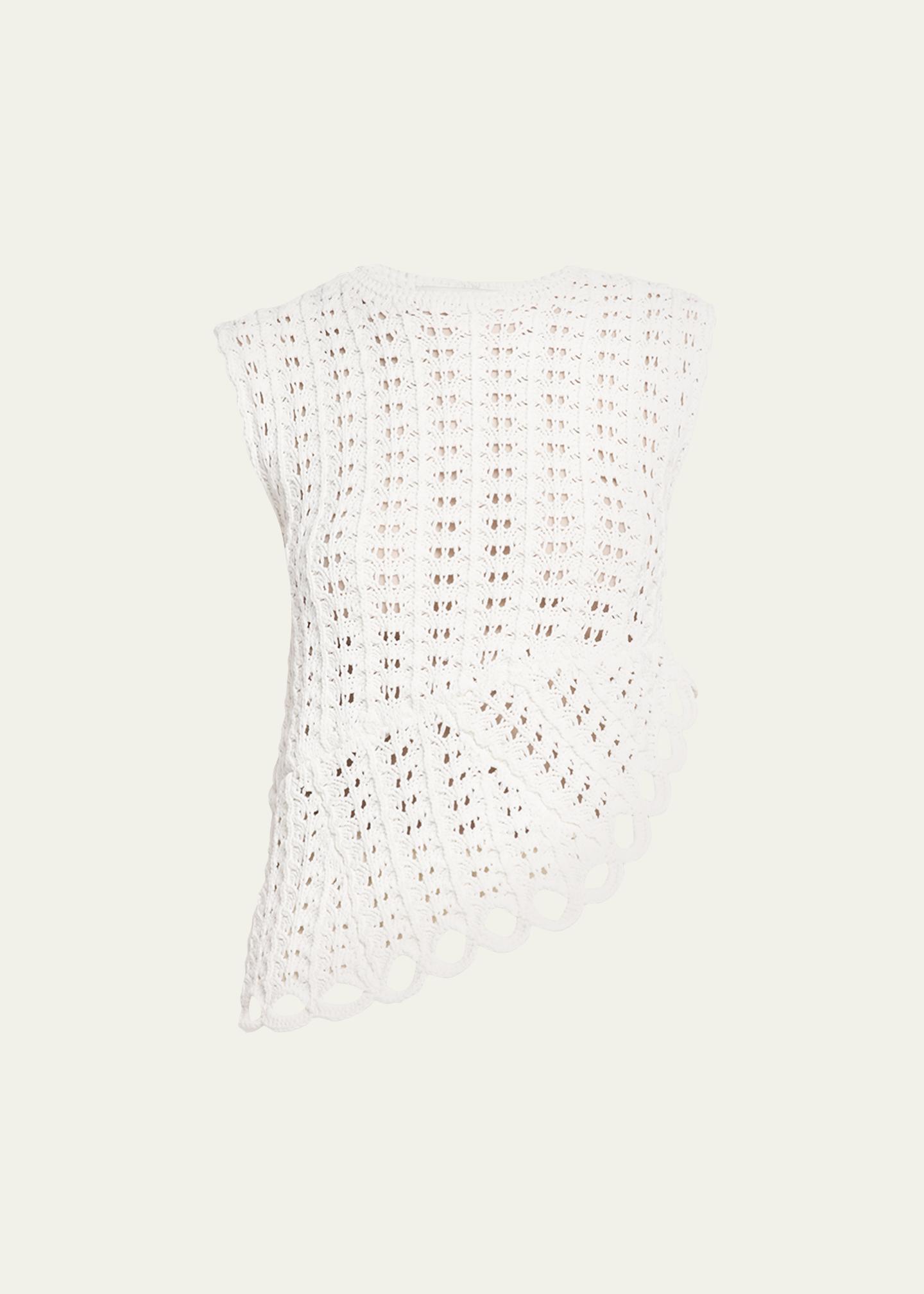 Loulou De Saison Saez Crochet Asymmetric Sleeveless Top - Bergdorf