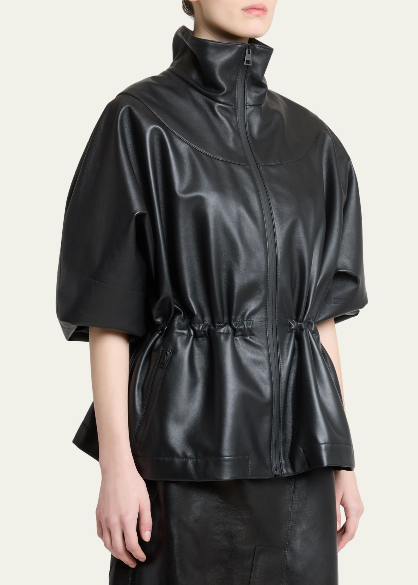 Givenchy Leather Drawstring Tracksuit Jacket - Bergdorf Goodman