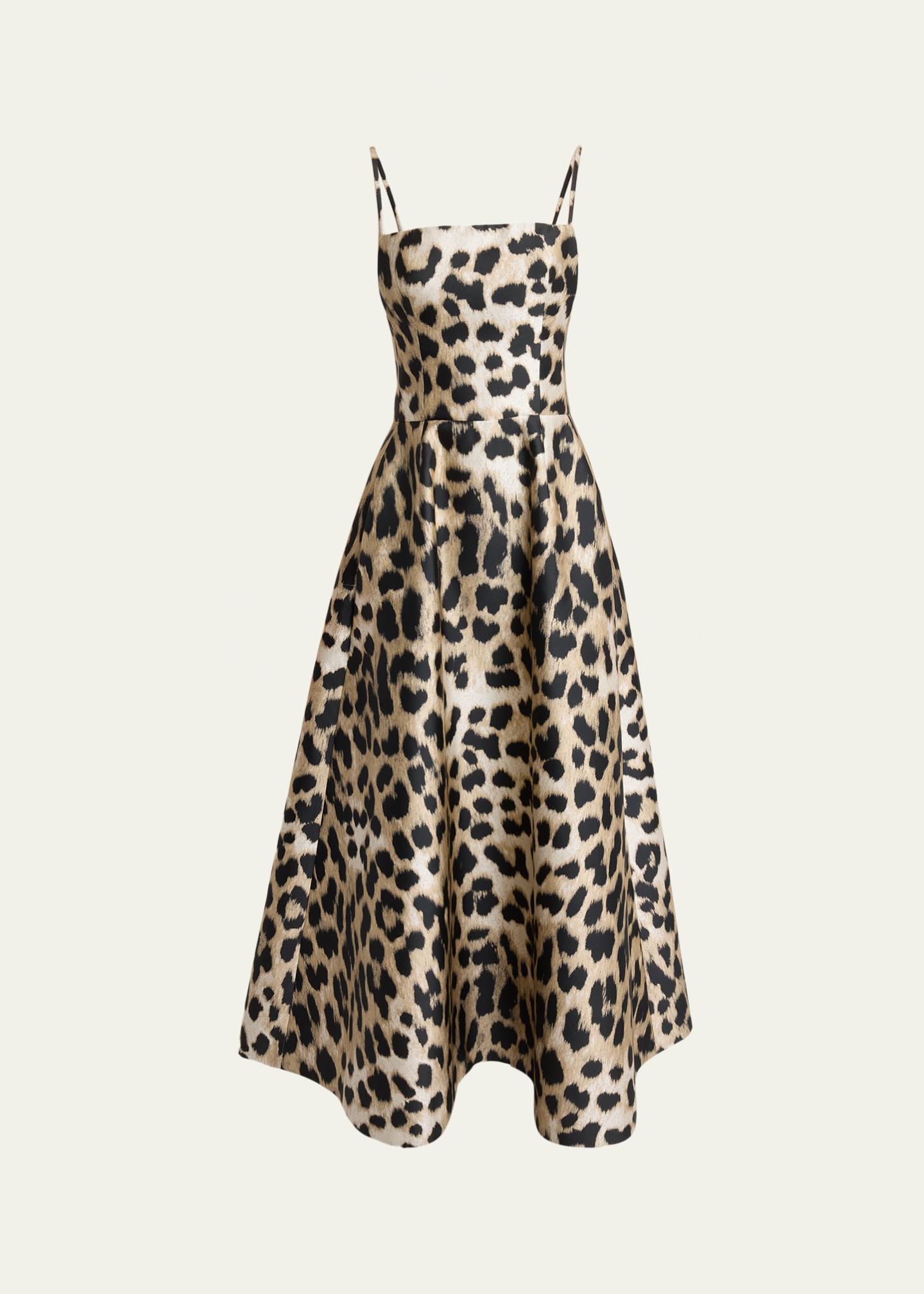 givenchy green leopard dress Sleeveless Animal-Print Gown Hourglass